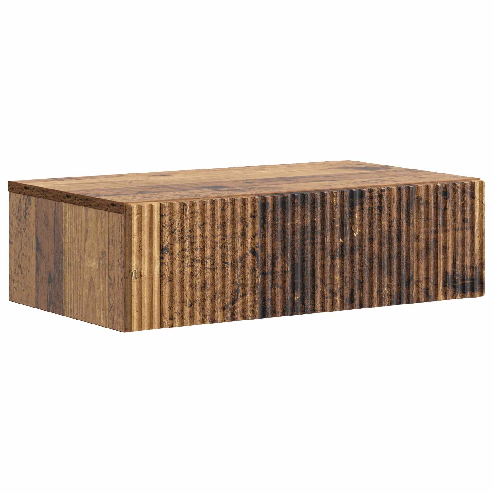 vidaXL Wandmontage Zijtafel Zwart 59 x 34,5 x 17 cm Bewerkt hout