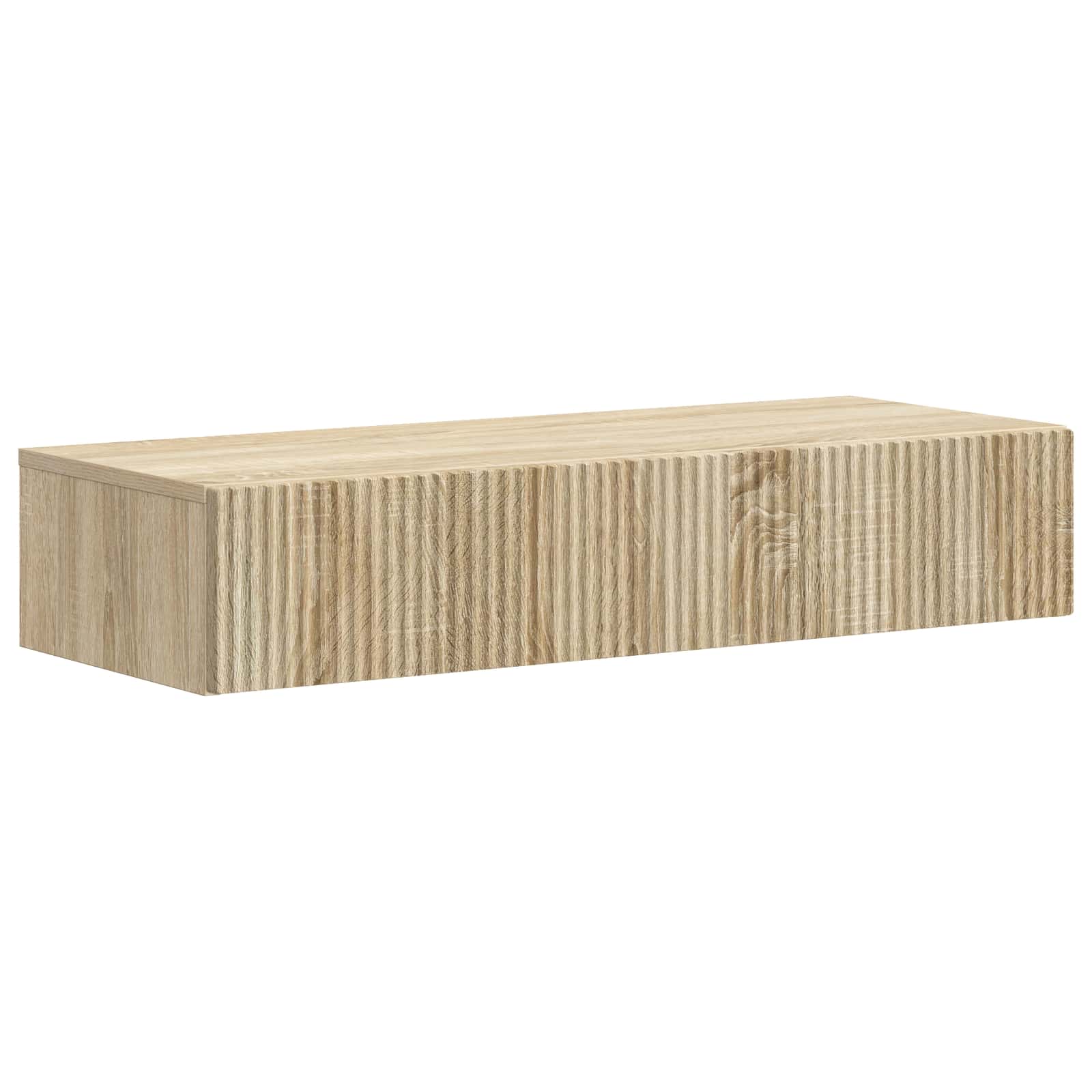 vidaXL Wandmontage Zijtafel Zwart 59 x 34,5 x 17 cm Bewerkt hout
