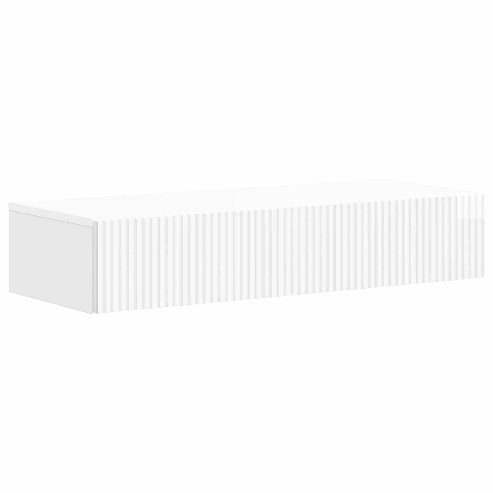 vidaXL Wandmontage Zijtafel Zwart 59 x 34,5 x 17 cm Bewerkt hout