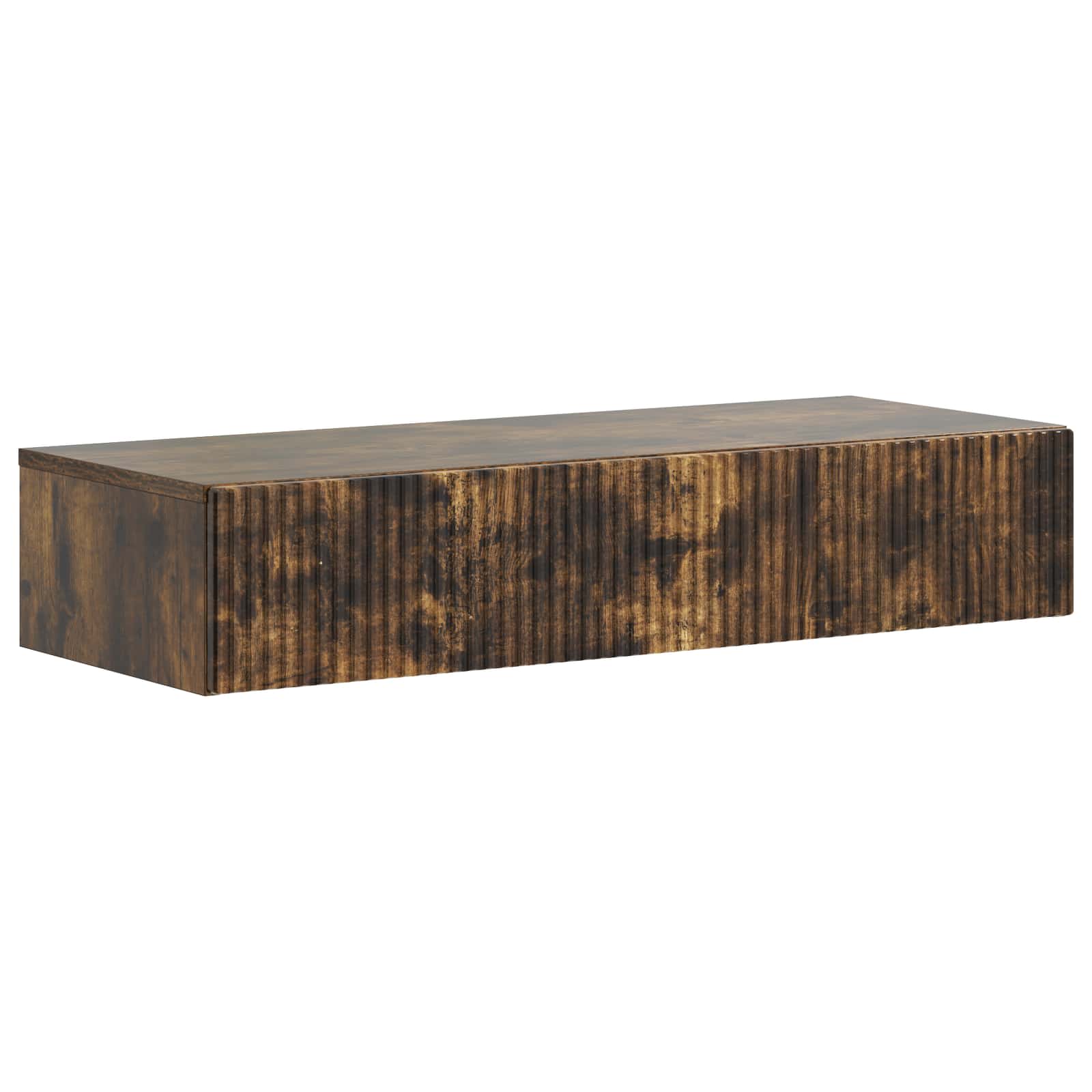 vidaXL Wandmontage Zijtafel Zwart 59 x 34,5 x 17 cm Bewerkt hout