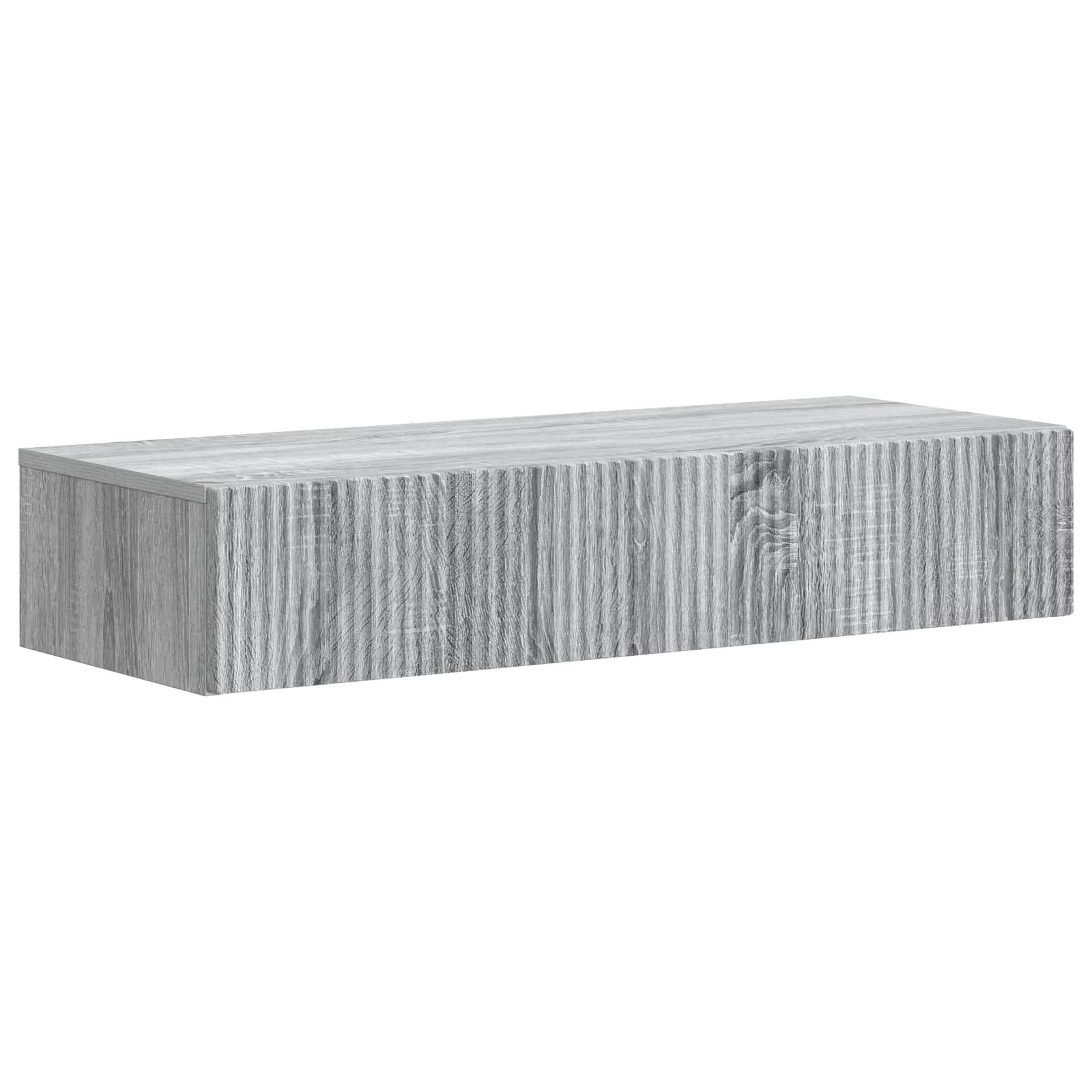 vidaXL Wandmontage Zijtafel Zwart 59 x 34,5 x 17 cm Bewerkt hout