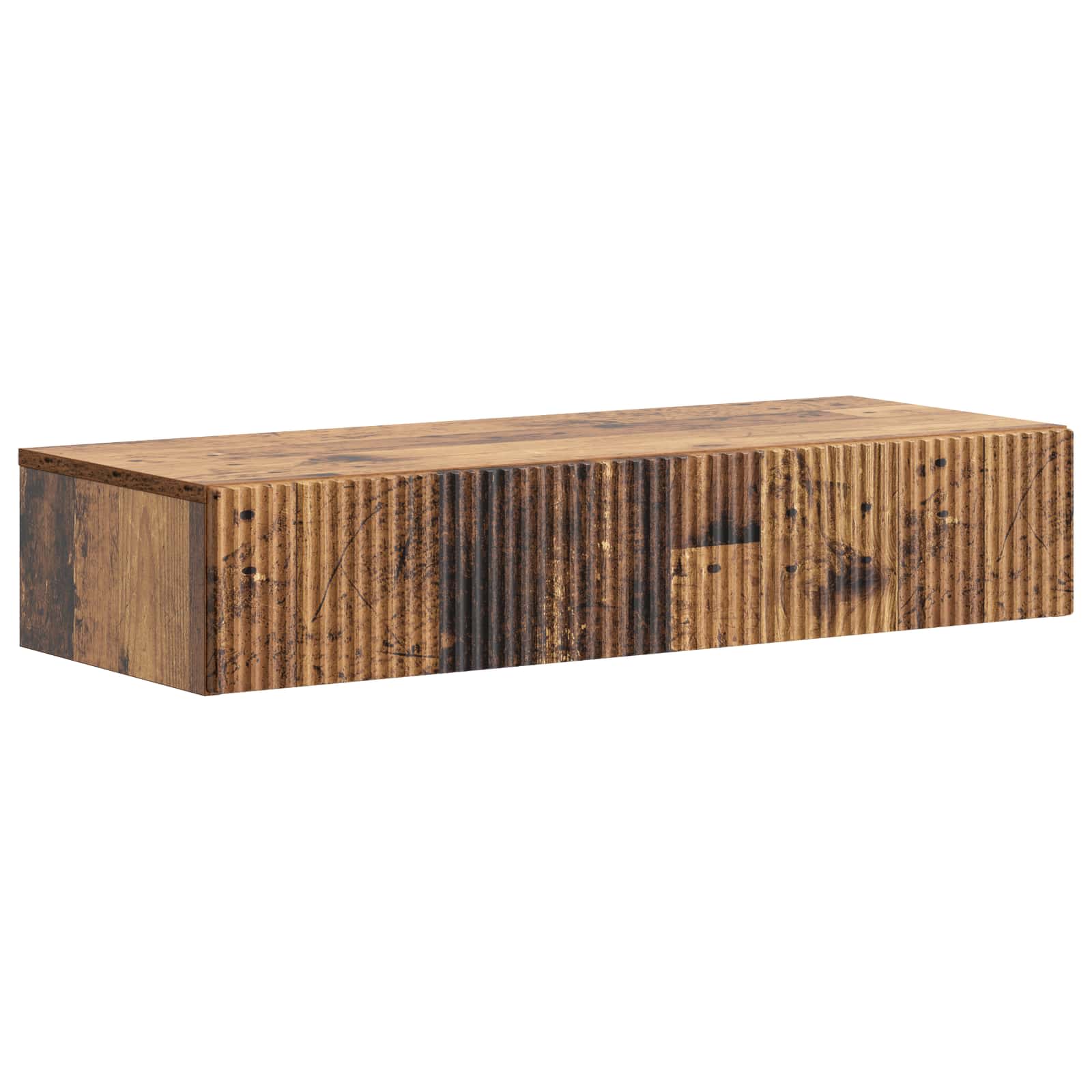 vidaXL Wandmontage Zijtafel Zwart 59 x 34,5 x 17 cm Bewerkt hout