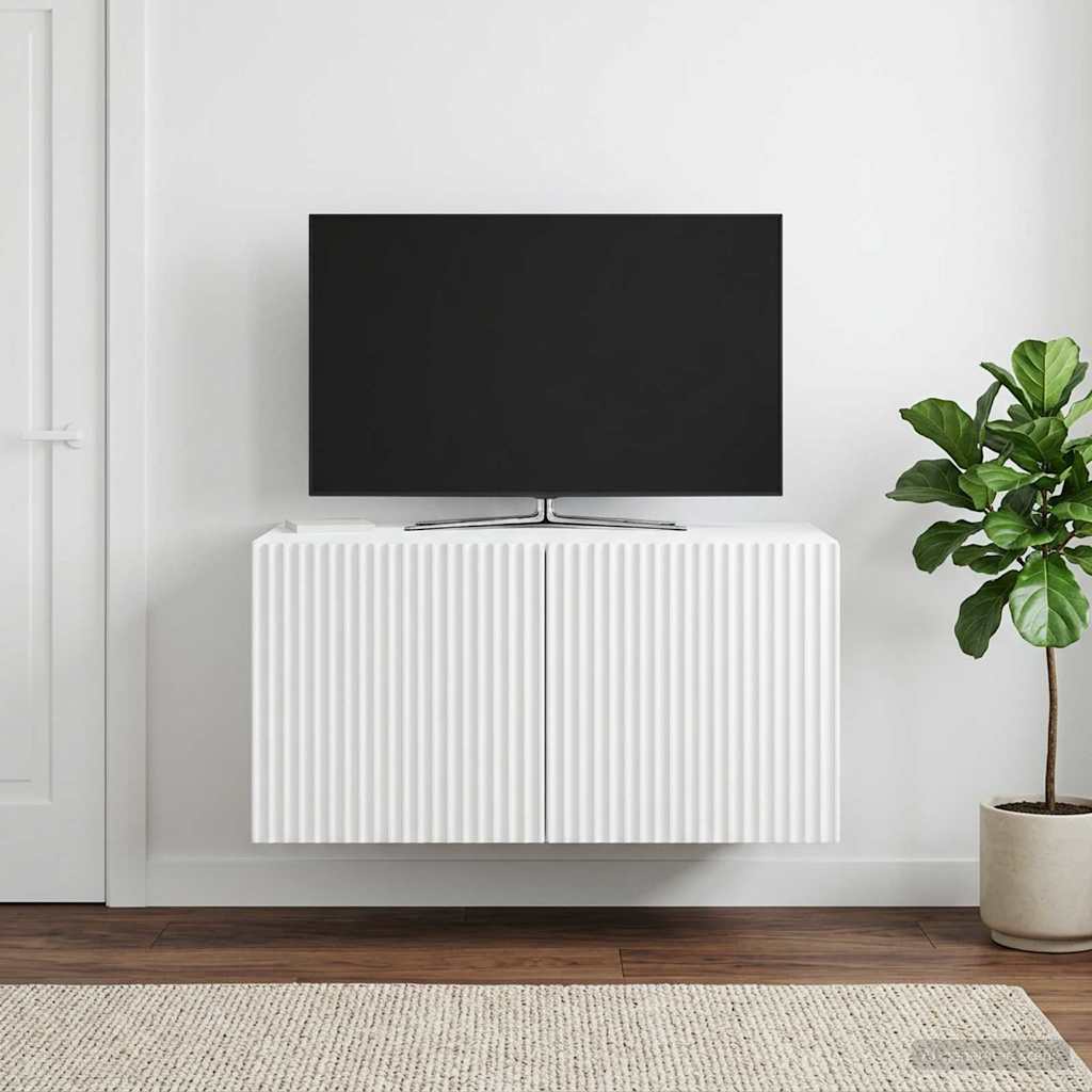 vidaXL Wandbeugel TV-kast Zwart 59,5 x 41 x 30 cm Bewerkt hout