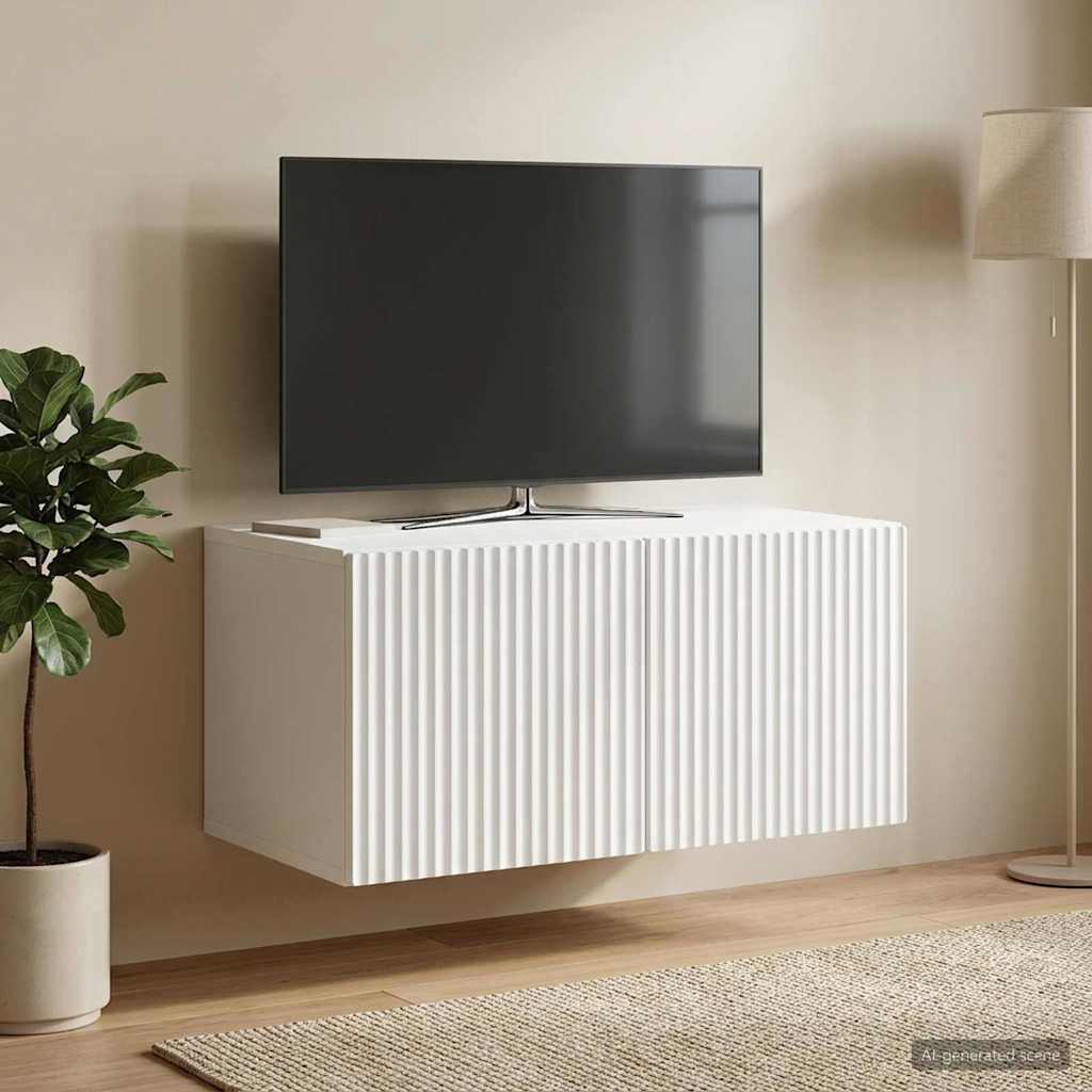 vidaXL Wandbeugel TV-kast Zwart 59,5 x 41 x 30 cm Bewerkt hout
