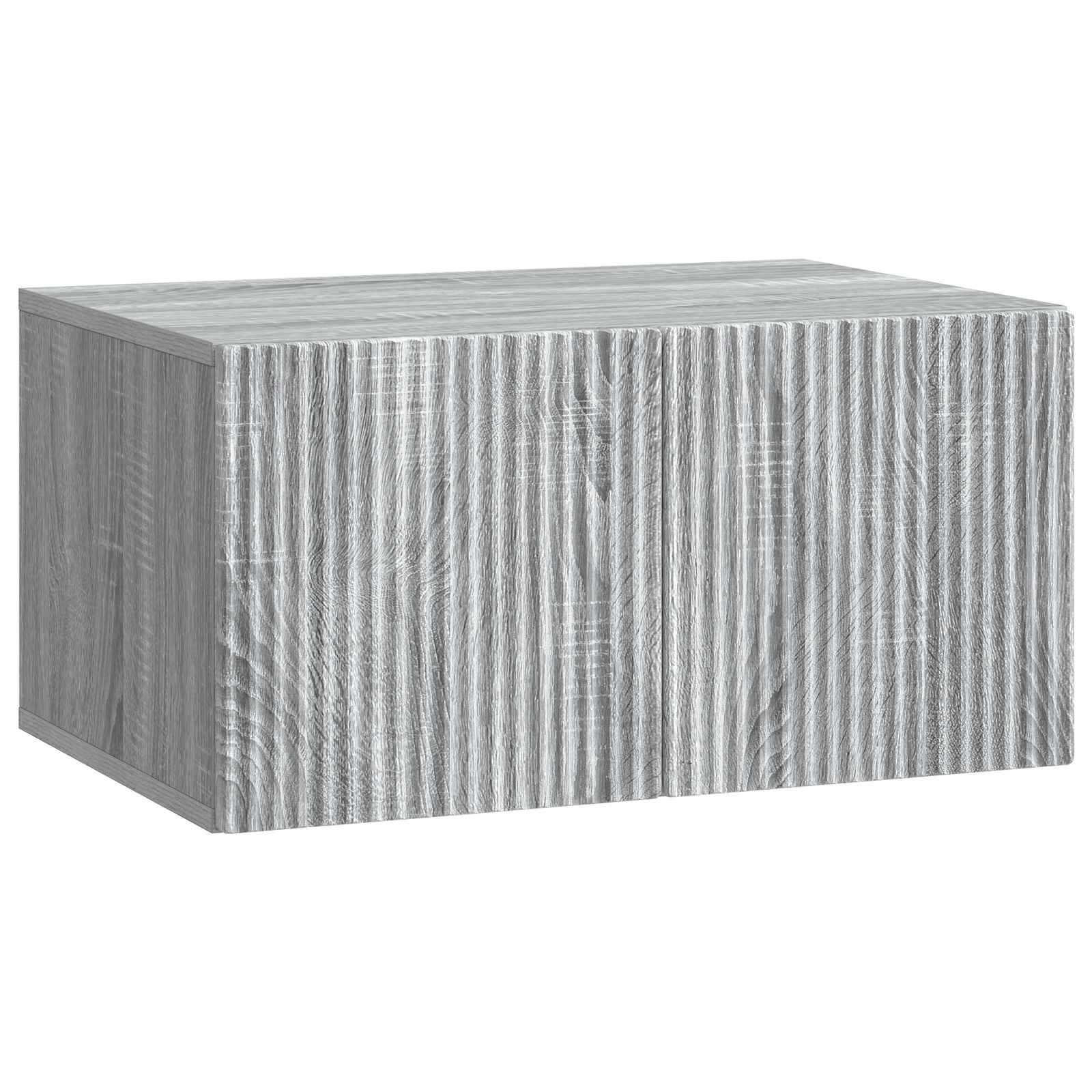 vidaXL Wandbeugel TV-kast Zwart 59,5 x 41 x 30 cm Bewerkt hout
