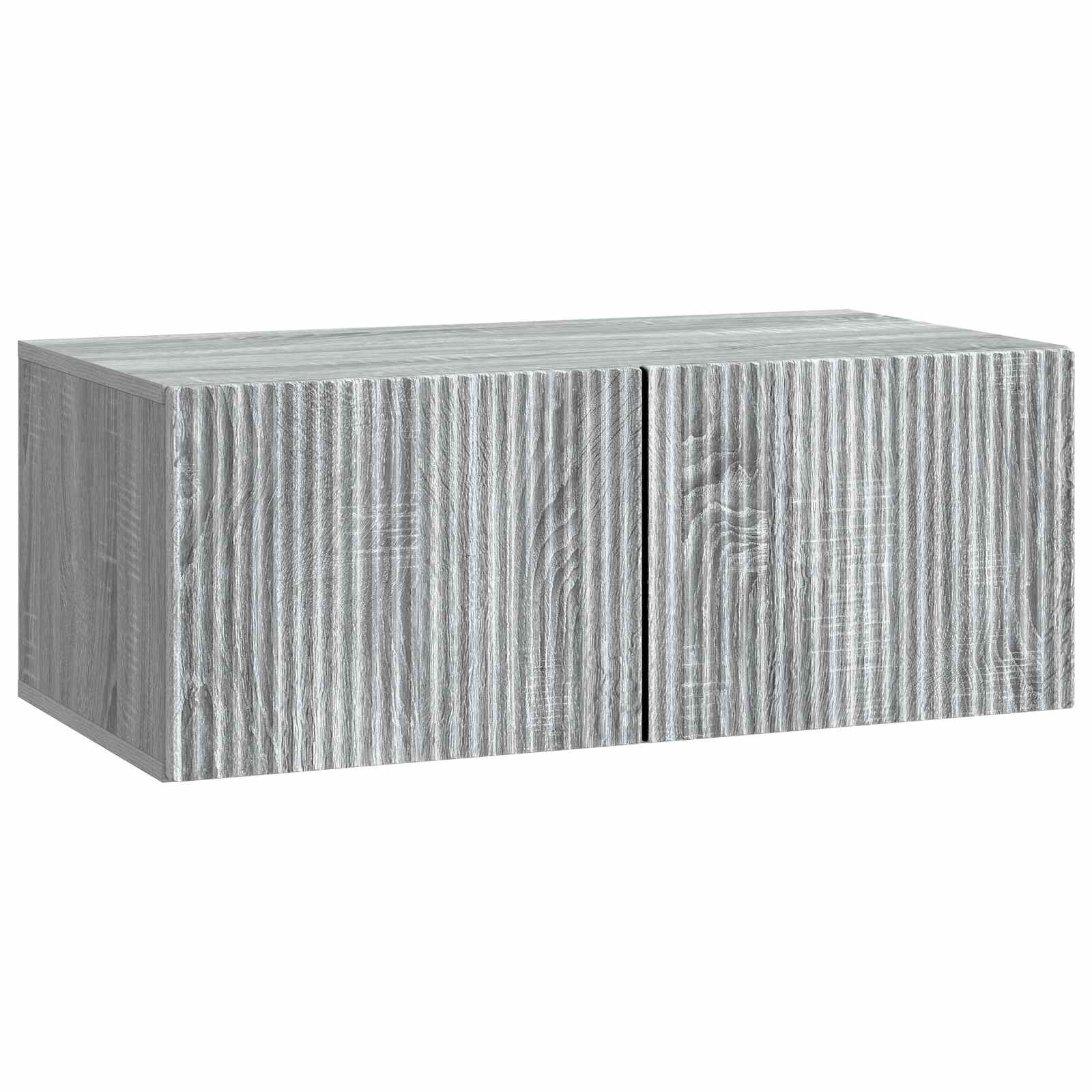 vidaXL Wandbeugel TV-kast Zwart 59,5 x 41 x 30 cm Bewerkt hout