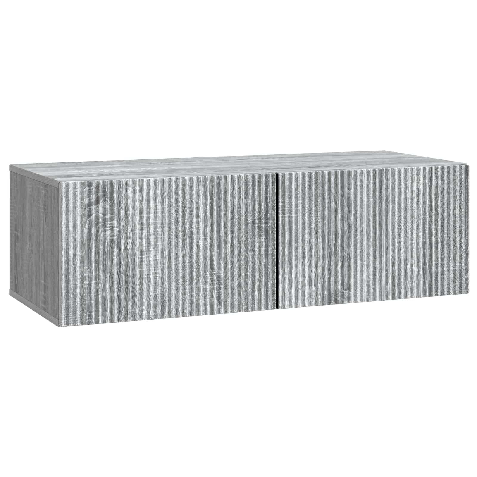 vidaXL Wandbeugel TV-kast Zwart 59,5 x 41 x 30 cm Bewerkt hout