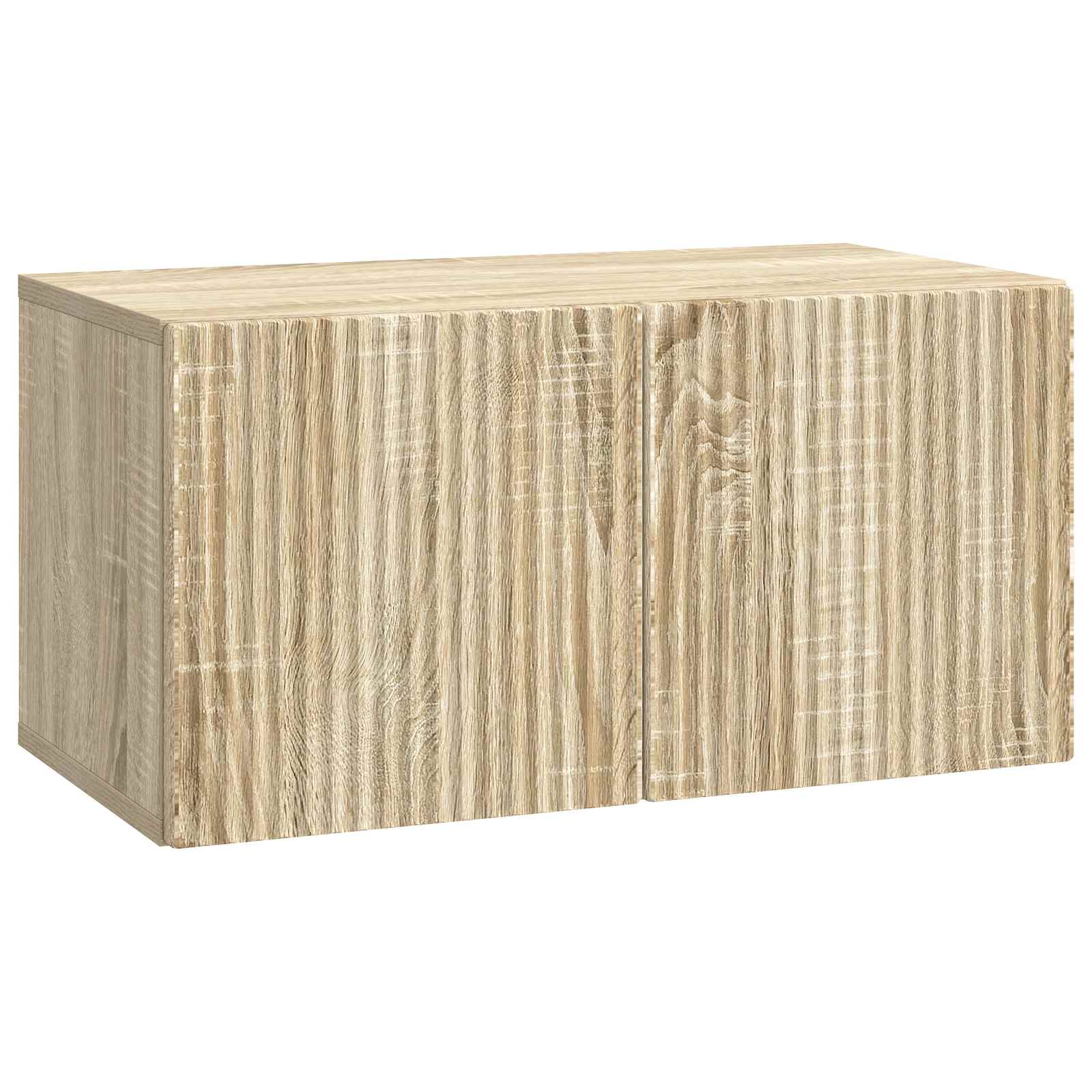 vidaXL Wandbeugel TV-kast Zwart 59,5 x 41 x 30 cm Bewerkt hout