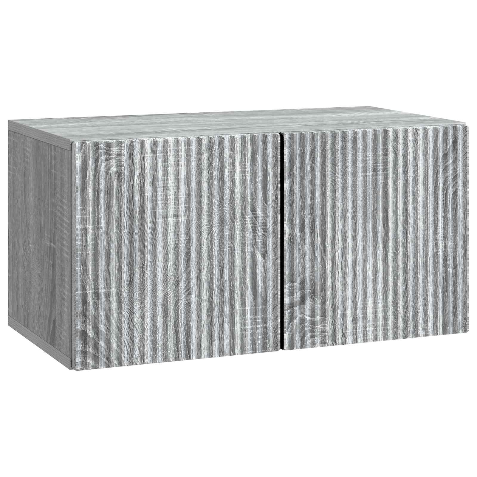 vidaXL Wandbeugel TV-kast Zwart 59,5 x 41 x 30 cm Bewerkt hout