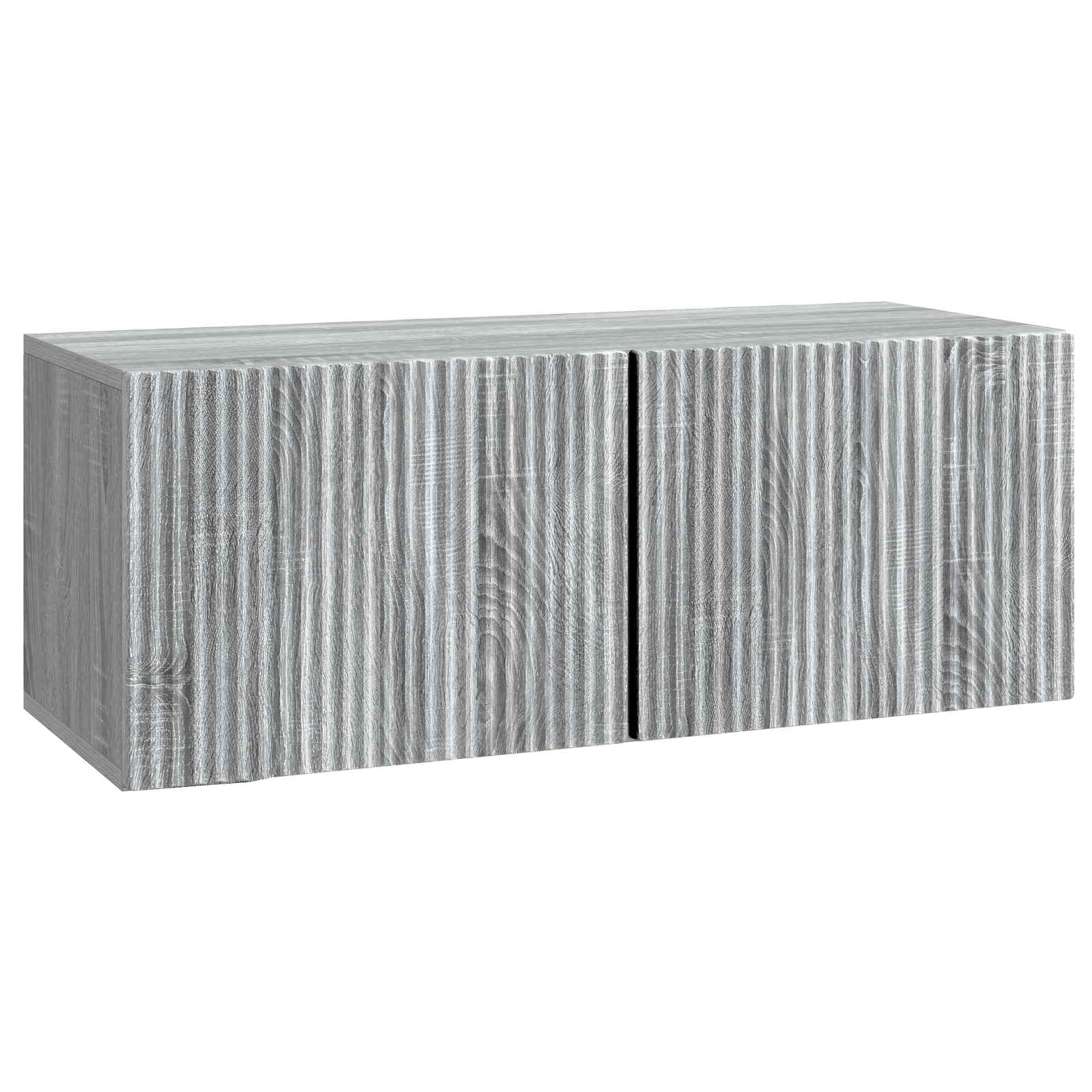 vidaXL Wandbeugel TV-kast Zwart 59,5 x 41 x 30 cm Bewerkt hout