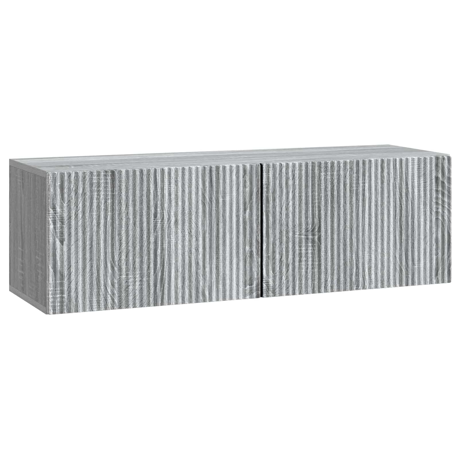 vidaXL Wandbeugel TV-kast Zwart 59,5 x 41 x 30 cm Bewerkt hout