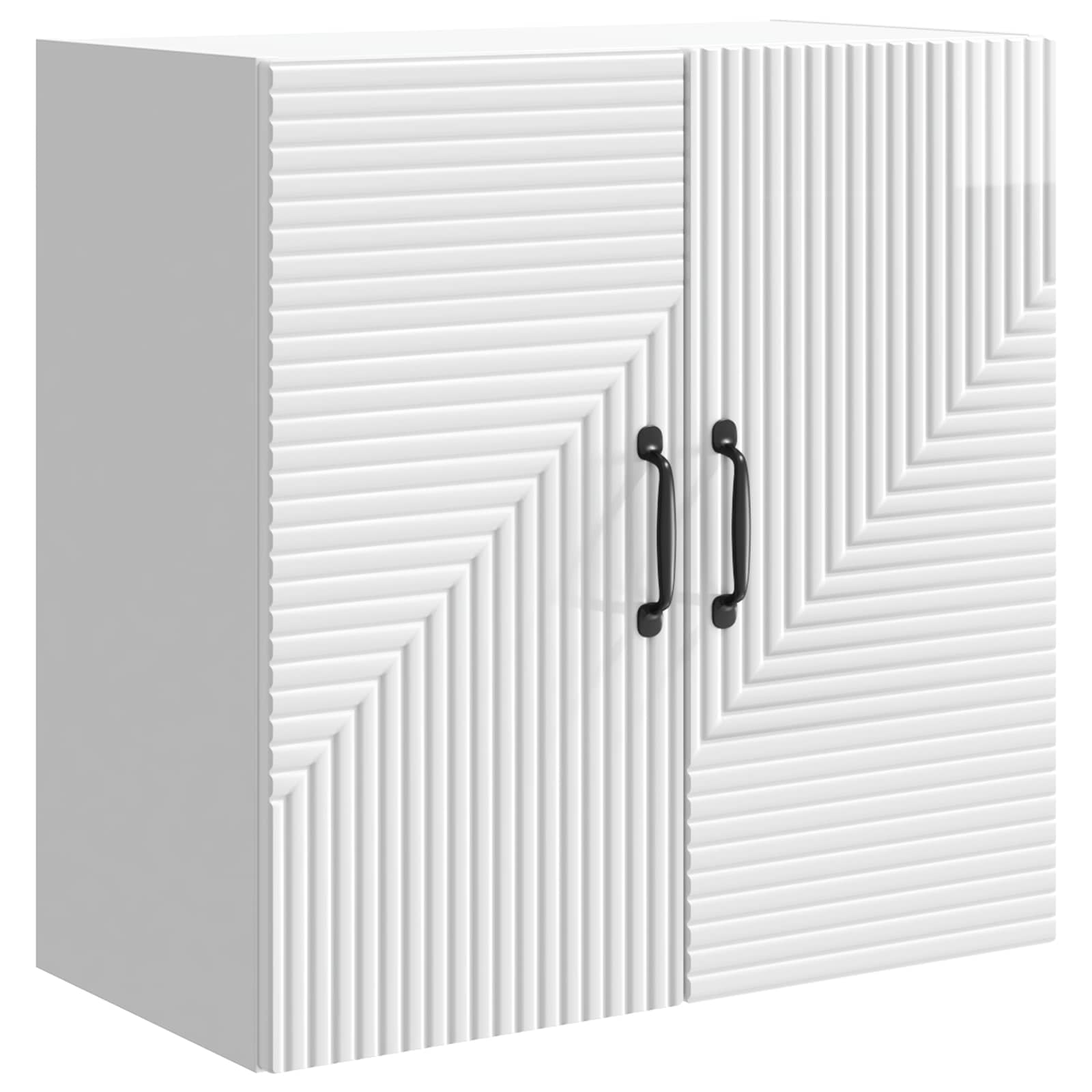 vidaXL Wandkast Wit 66 x 34,5 x 90 cm Bewerkt hout