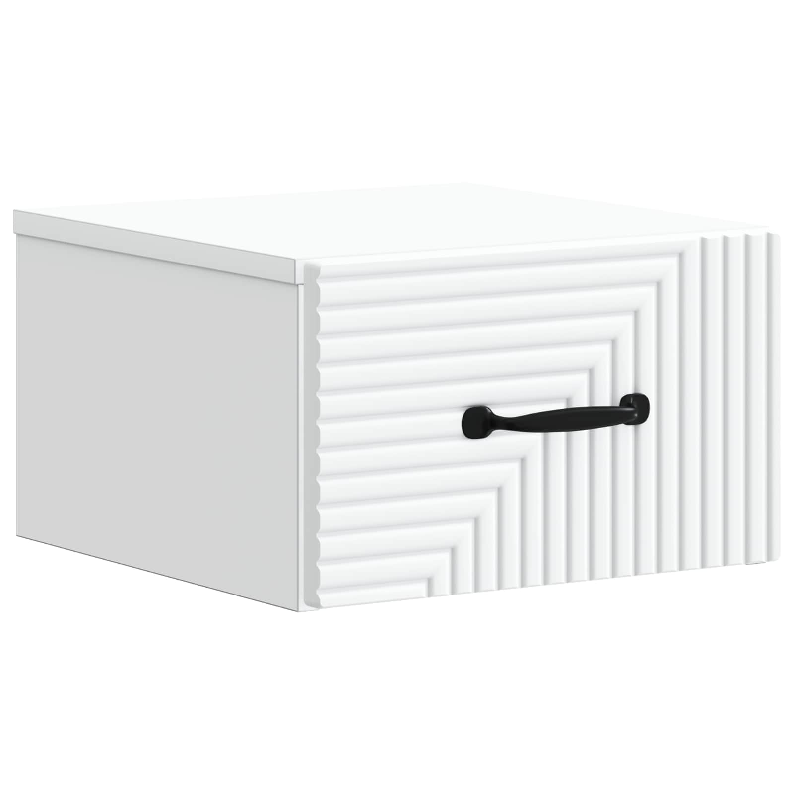 vidaXL Wandbeugel Bedkast 2 pcs Wit 34,5 x 33 x 20 cm Bewerkt hout