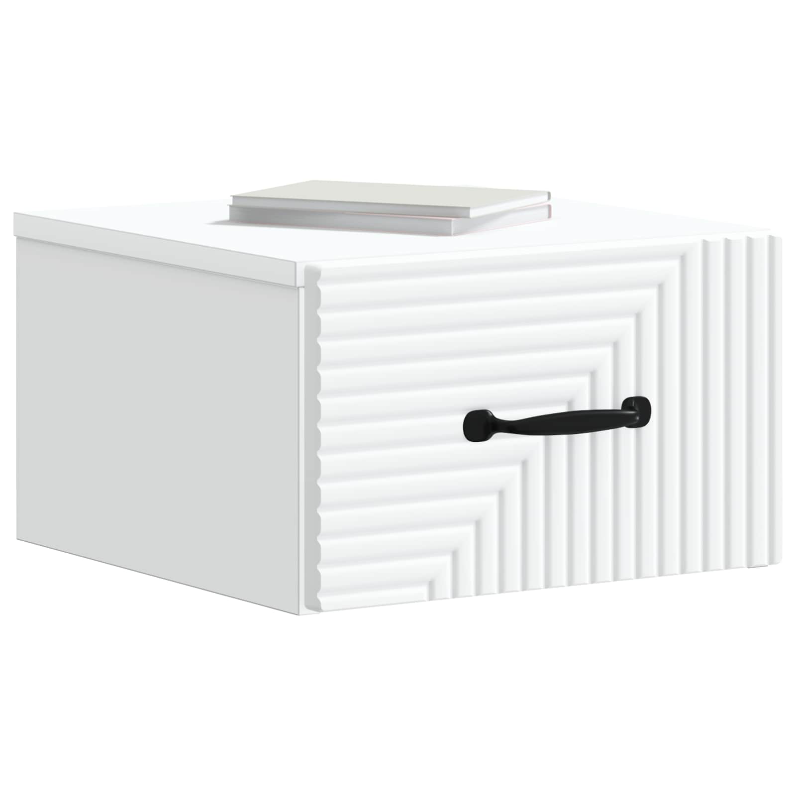 vidaXL Wandbeugel Bedkast 2 pcs Wit 34,5 x 33 x 20 cm Bewerkt hout