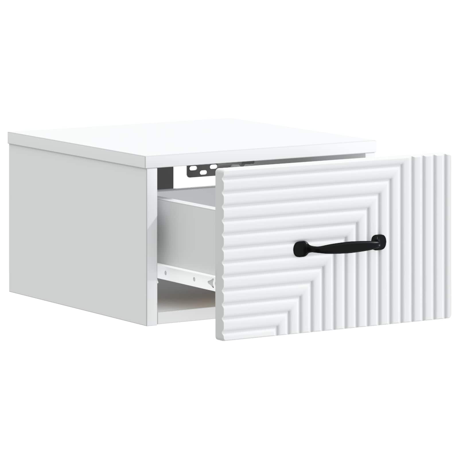 vidaXL Wandbeugel Bedkast 2 pcs Wit 34,5 x 33 x 20 cm Bewerkt hout