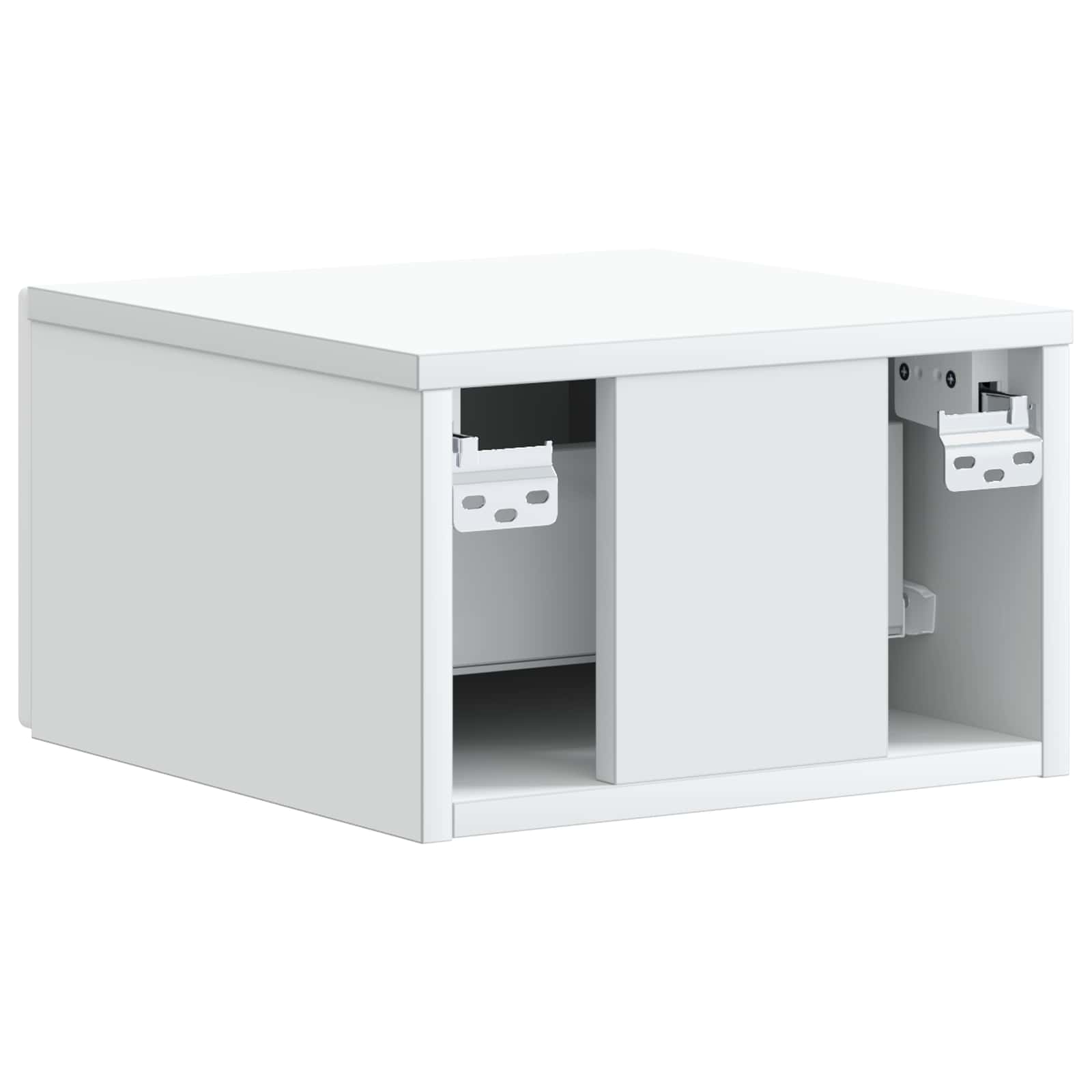 vidaXL Wandbeugel Bedkast 2 pcs Wit 34,5 x 33 x 20 cm Bewerkt hout