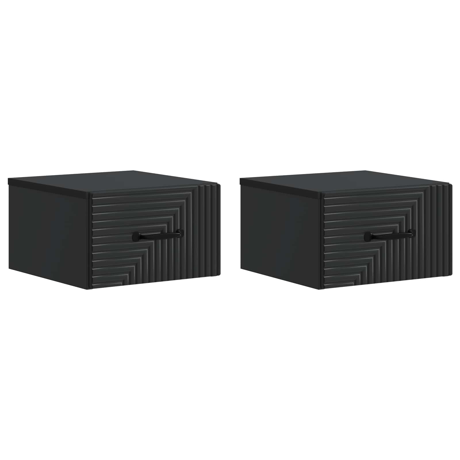 vidaXL Wandbeugel Bedkast 2 pcs Wit 34,5 x 33 x 20 cm Bewerkt hout