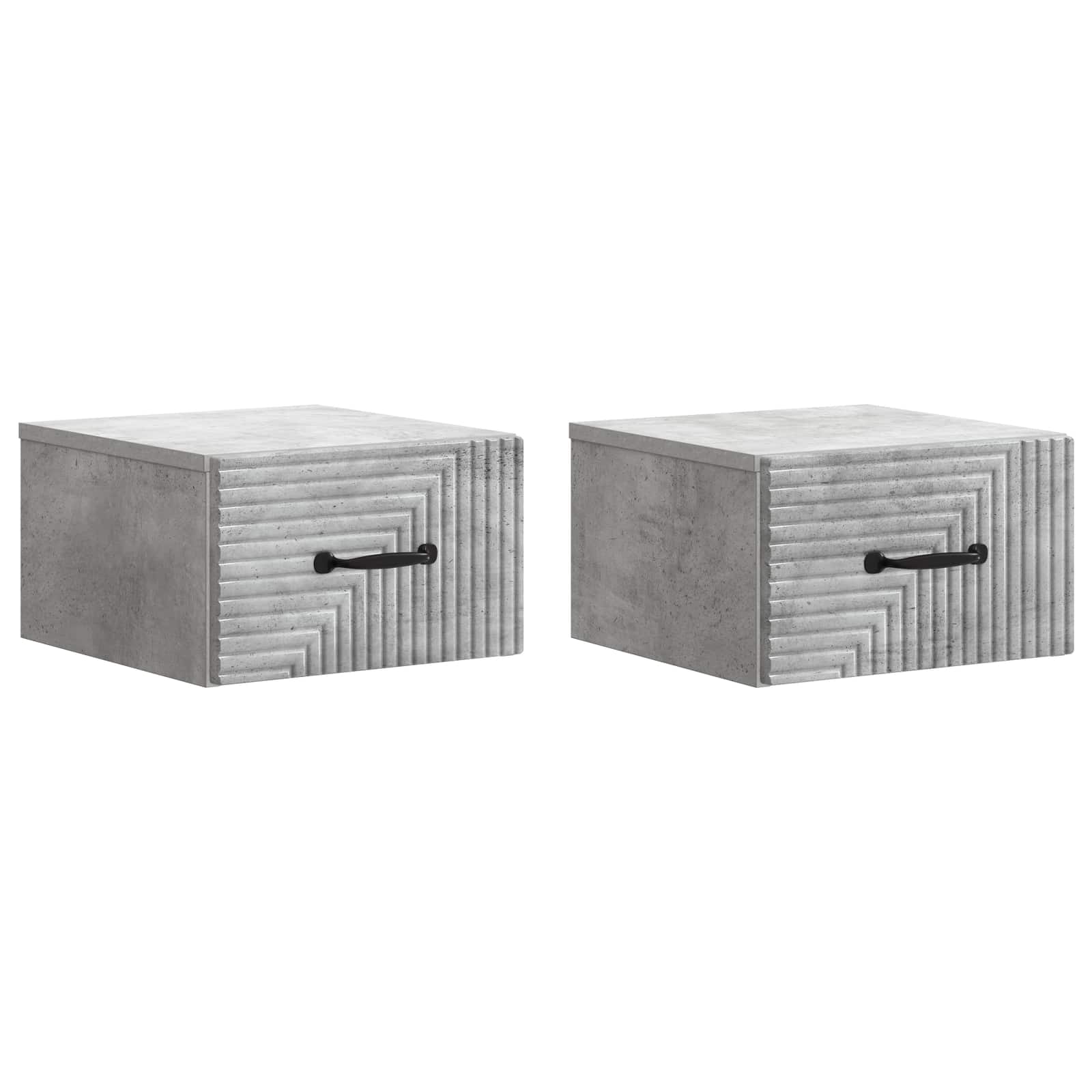vidaXL Wandbeugel Bedkast 2 pcs Wit 34,5 x 33 x 20 cm Bewerkt hout