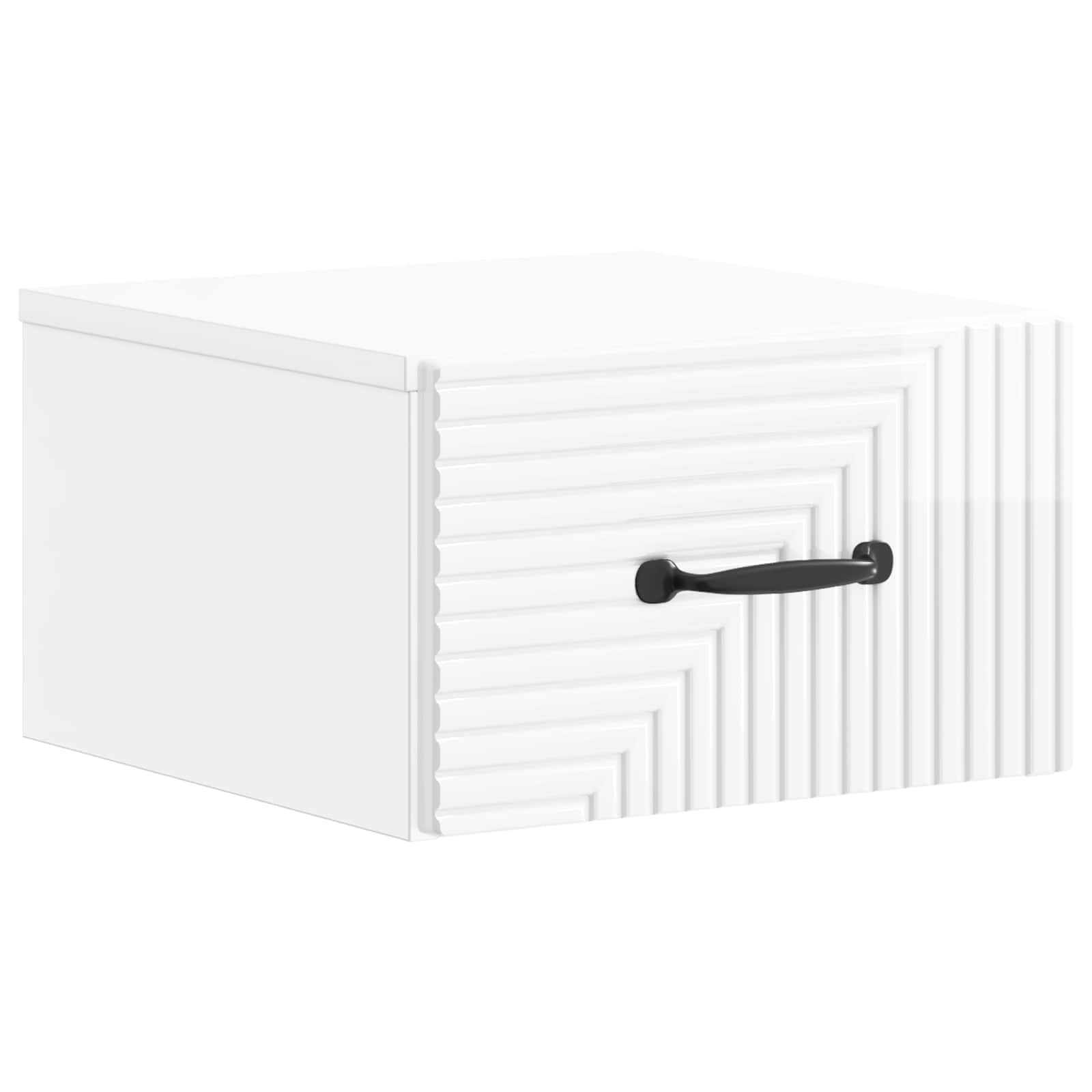 vidaXL Wandbeugel Bedkast 2 pcs Wit 34,5 x 33 x 20 cm Bewerkt hout