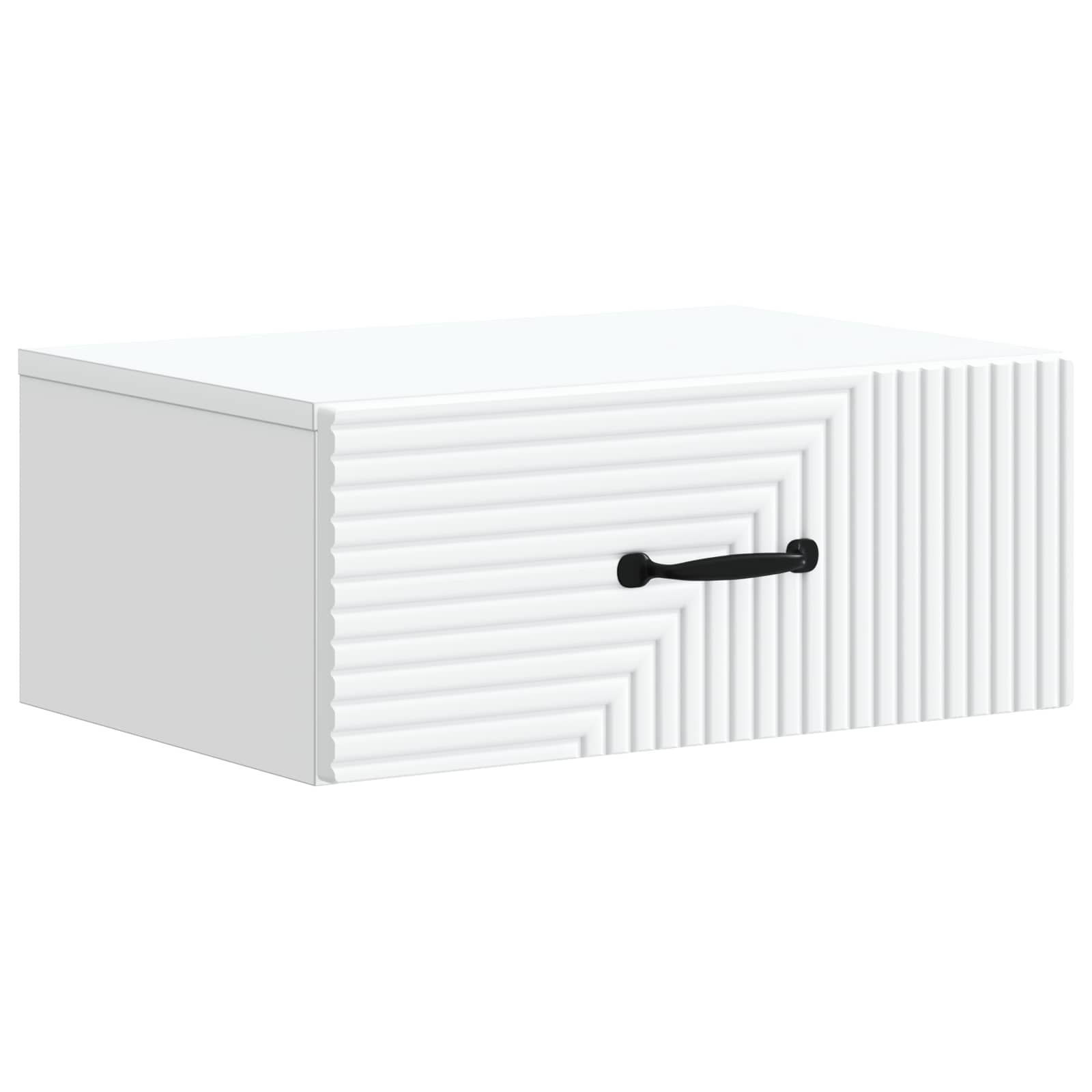 vidaXL Wandbeugel Bedkast 2 pcs Wit 49 x 34,5 x 20 cm Bewerkt hout
