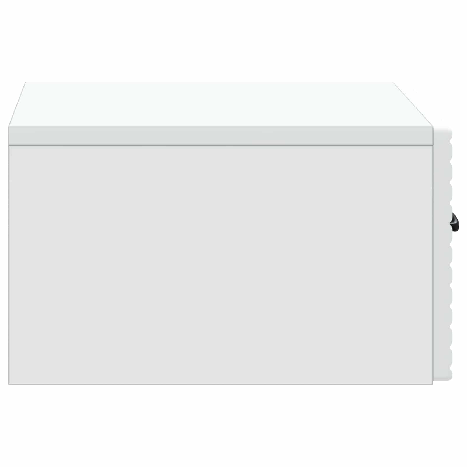 vidaXL Wandbeugel Bedkast 2 pcs Wit 49 x 34,5 x 20 cm Bewerkt hout