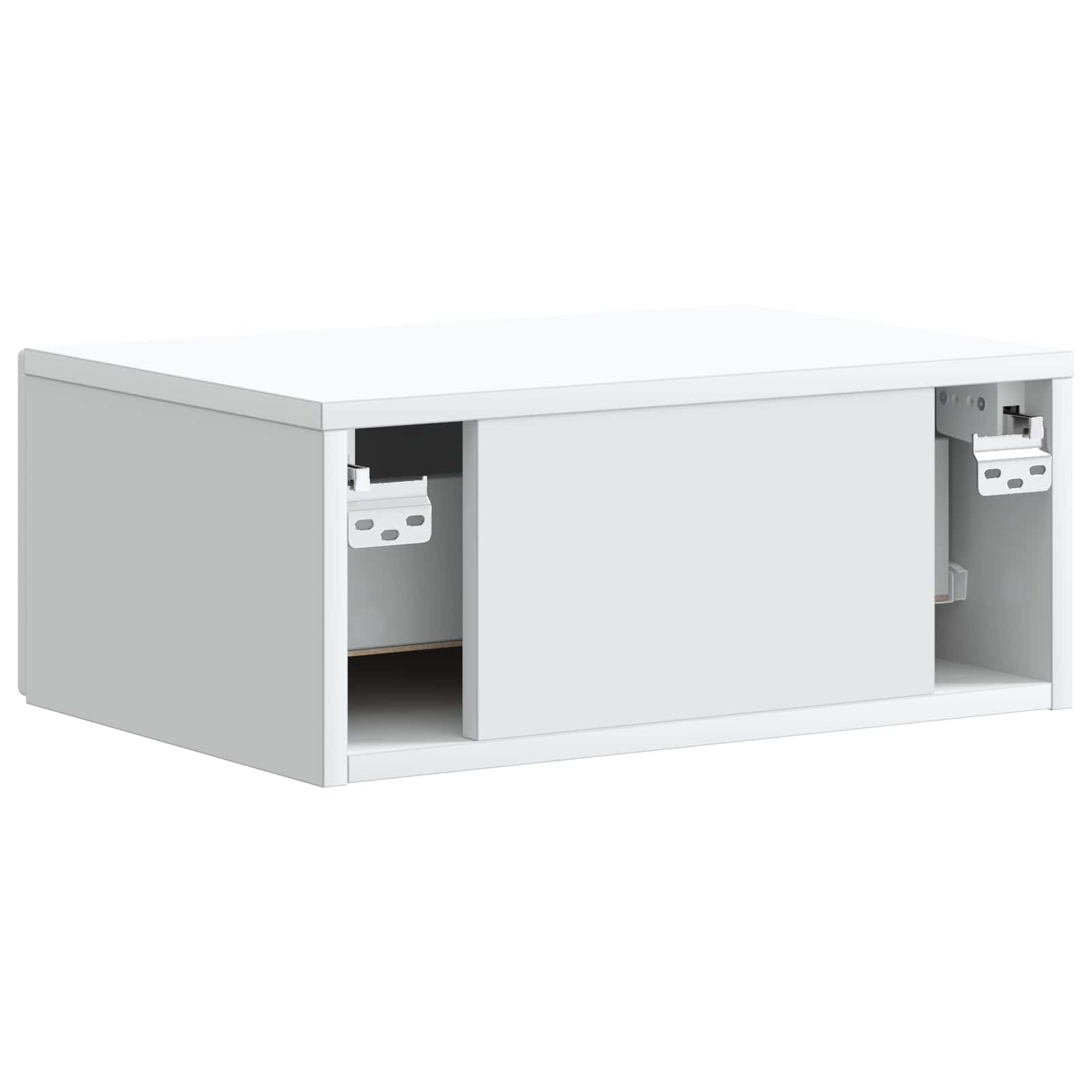 vidaXL Wandbeugel Bedkast 2 pcs Wit 49 x 34,5 x 20 cm Bewerkt hout