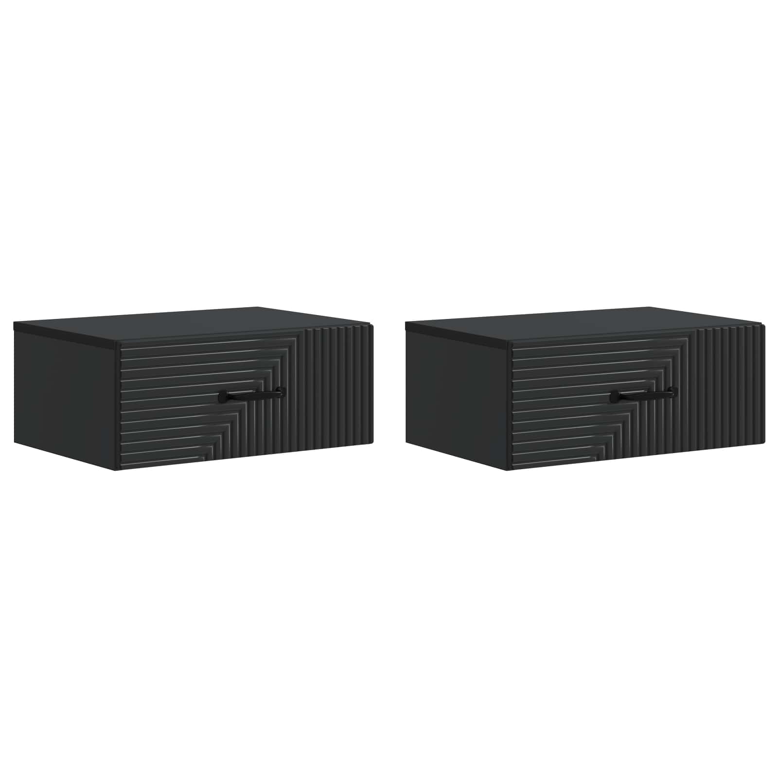 vidaXL Wandbeugel Bedkast 2 pcs Wit 49 x 34,5 x 20 cm Bewerkt hout