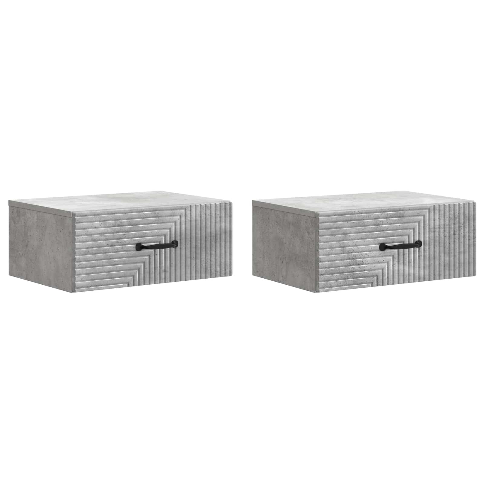 vidaXL Wandbeugel Bedkast 2 pcs Wit 49 x 34,5 x 20 cm Bewerkt hout