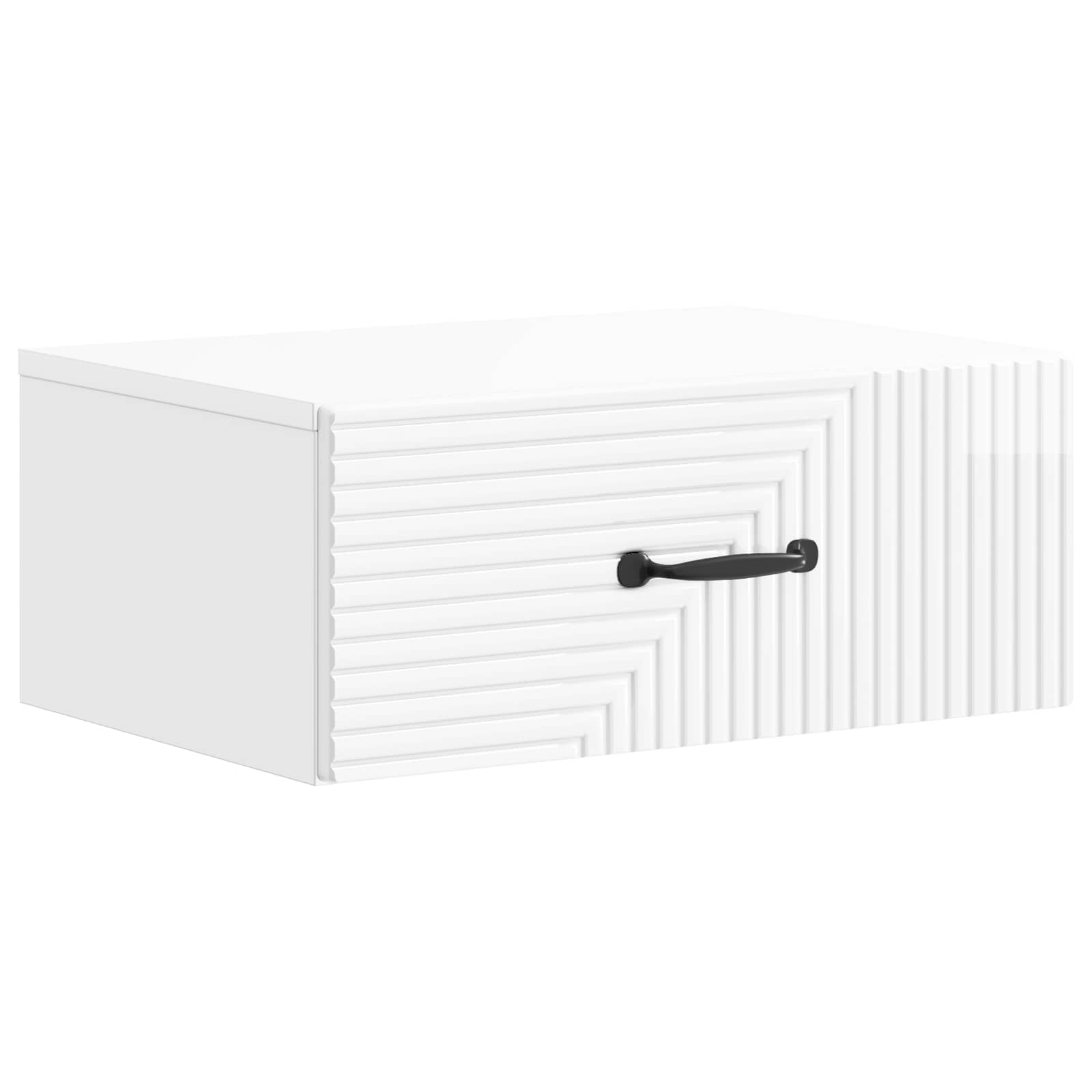 vidaXL Wandbeugel Bedkast 2 pcs Wit 49 x 34,5 x 20 cm Bewerkt hout