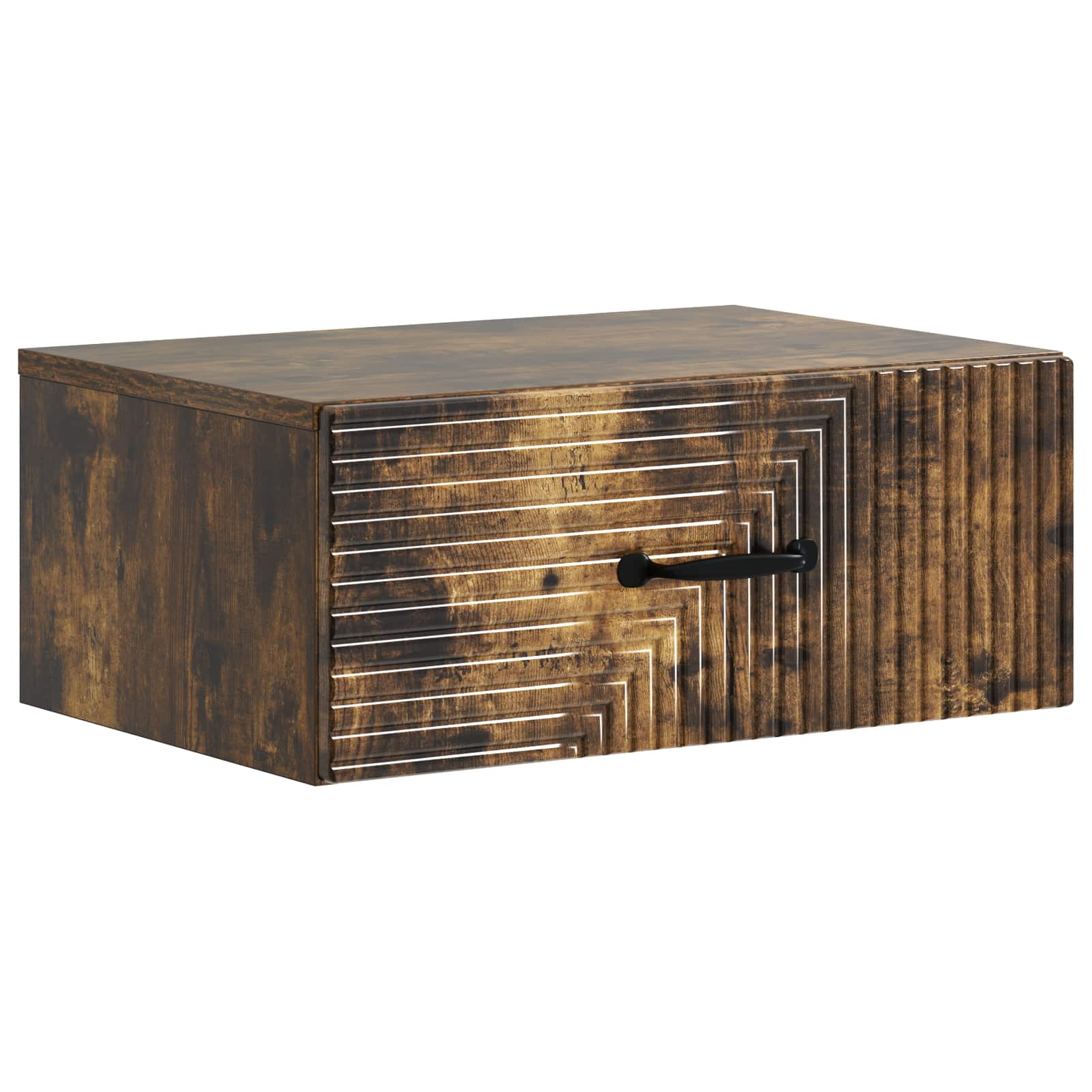 vidaXL Wandbeugel Bedkast 2 pcs Wit 49 x 34,5 x 20 cm Bewerkt hout