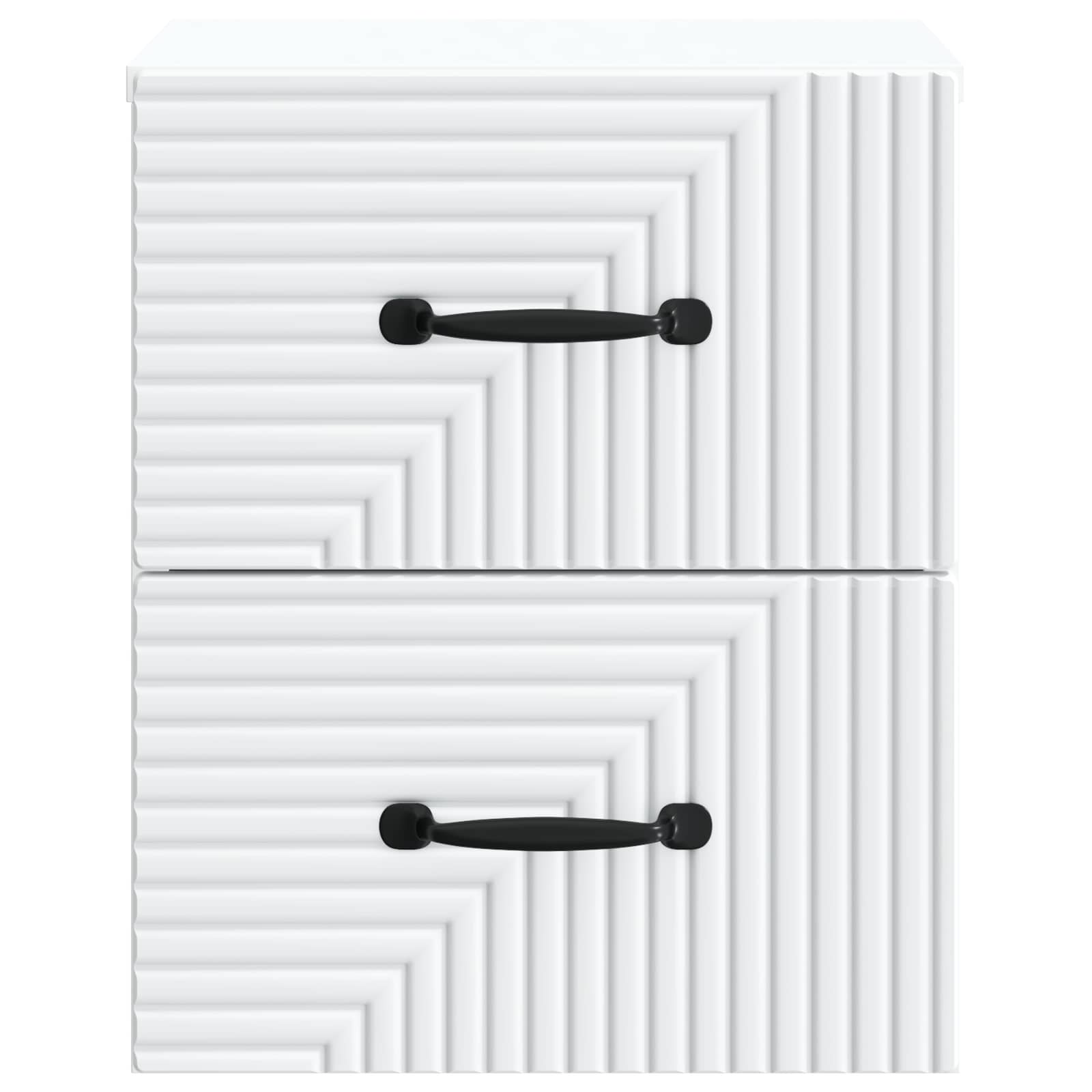 vidaXL Wandbeugel Bedkast 2 pcs Wit 34,5 x 33 x 40 cm Bewerkt hout