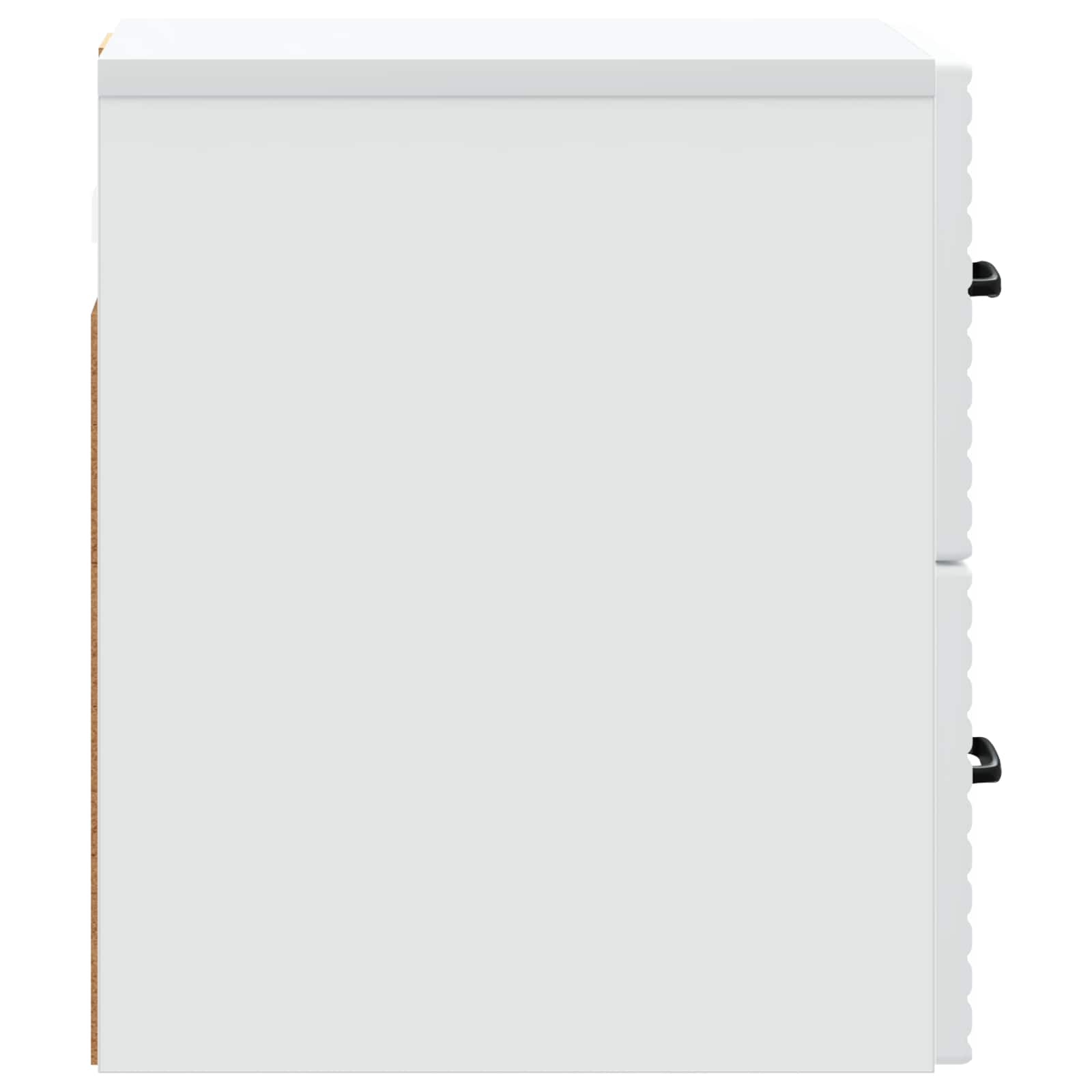vidaXL Wandbeugel Bedkast 2 pcs Wit 34,5 x 33 x 40 cm Bewerkt hout