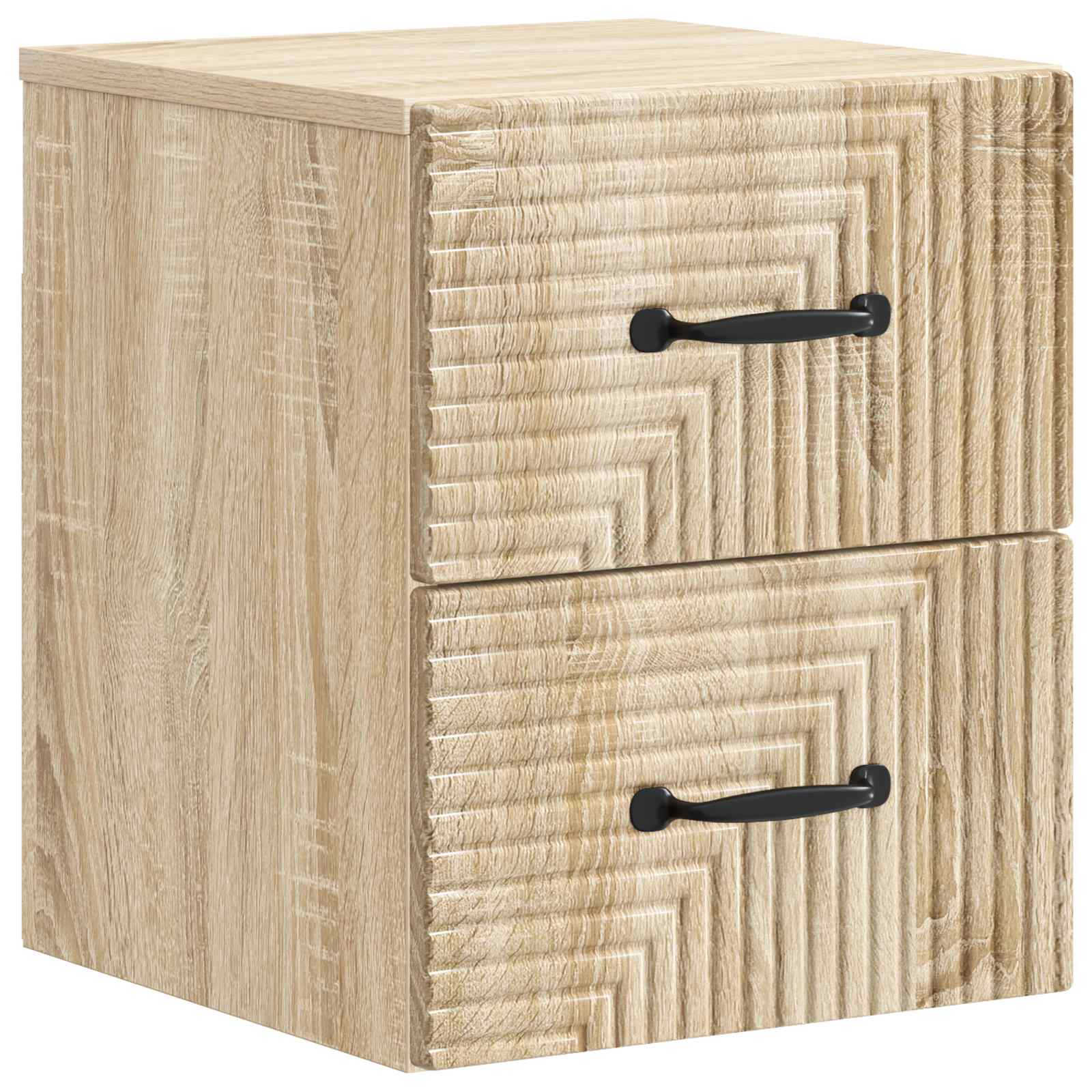 vidaXL Wandbeugel Bedkast 2 pcs Wit 34,5 x 33 x 40 cm Bewerkt hout