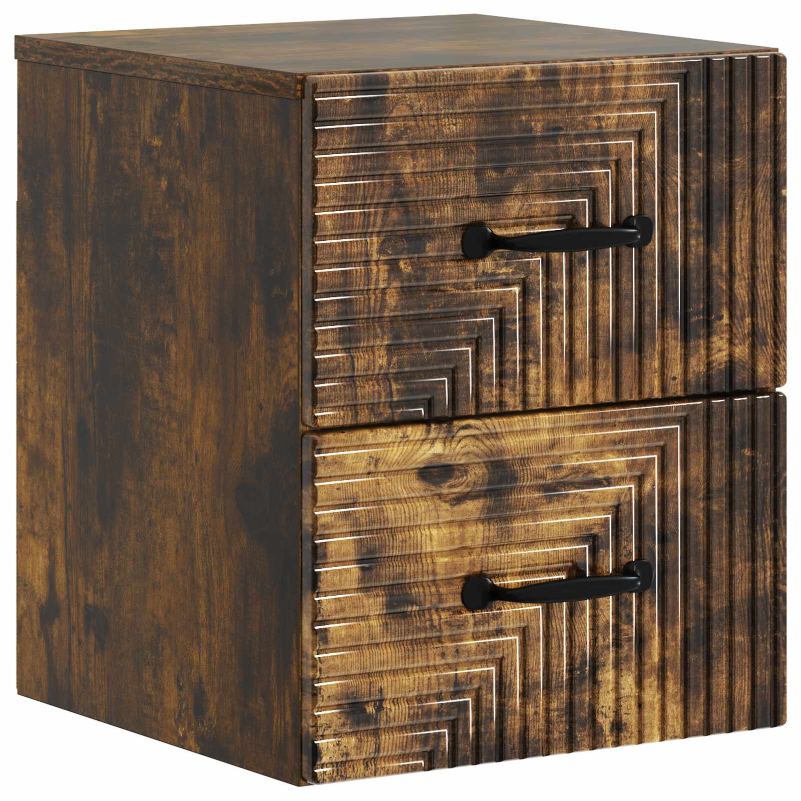 vidaXL Wandbeugel Bedkast 2 pcs Wit 34,5 x 33 x 40 cm Bewerkt hout