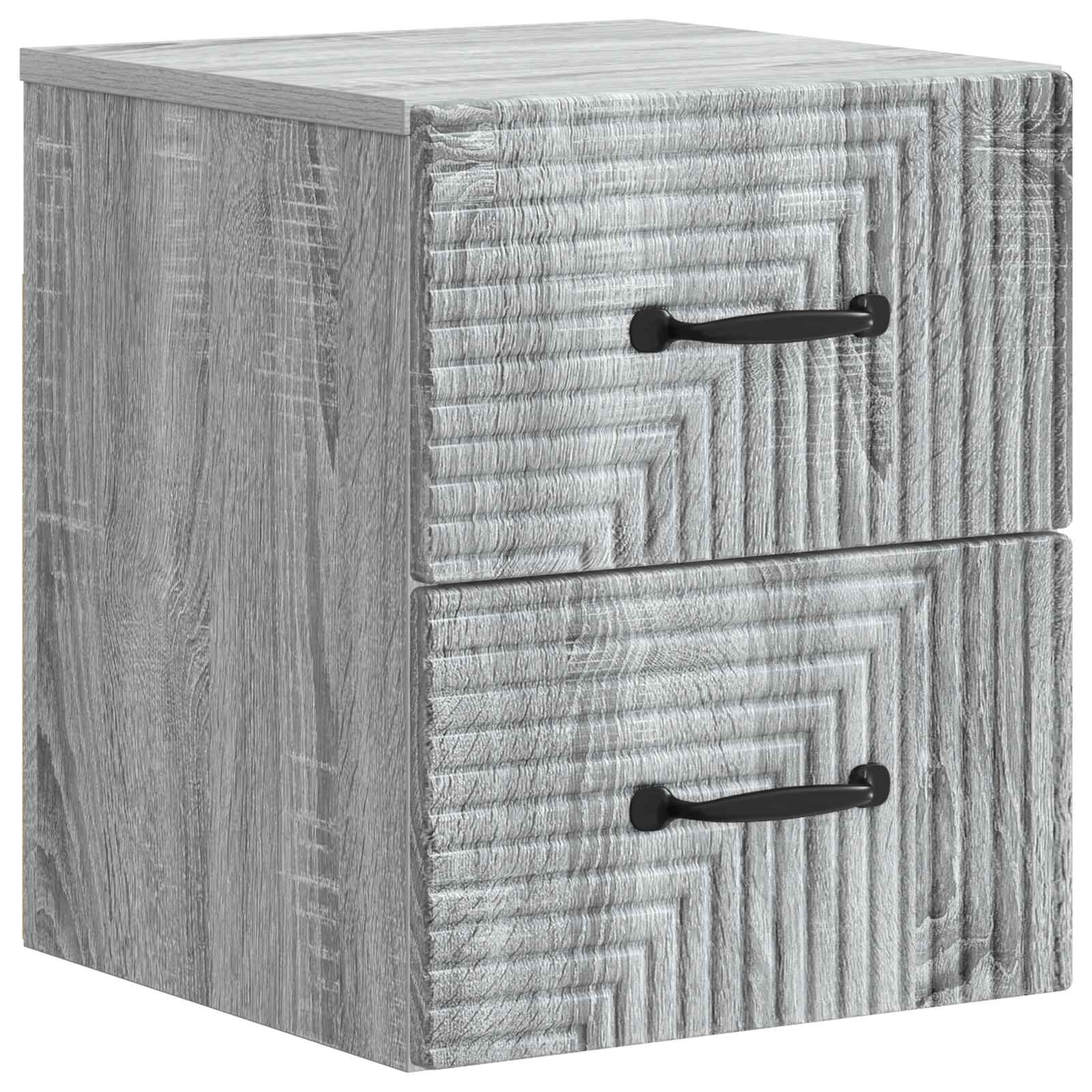 vidaXL Wandbeugel Bedkast 2 pcs Wit 34,5 x 33 x 40 cm Bewerkt hout