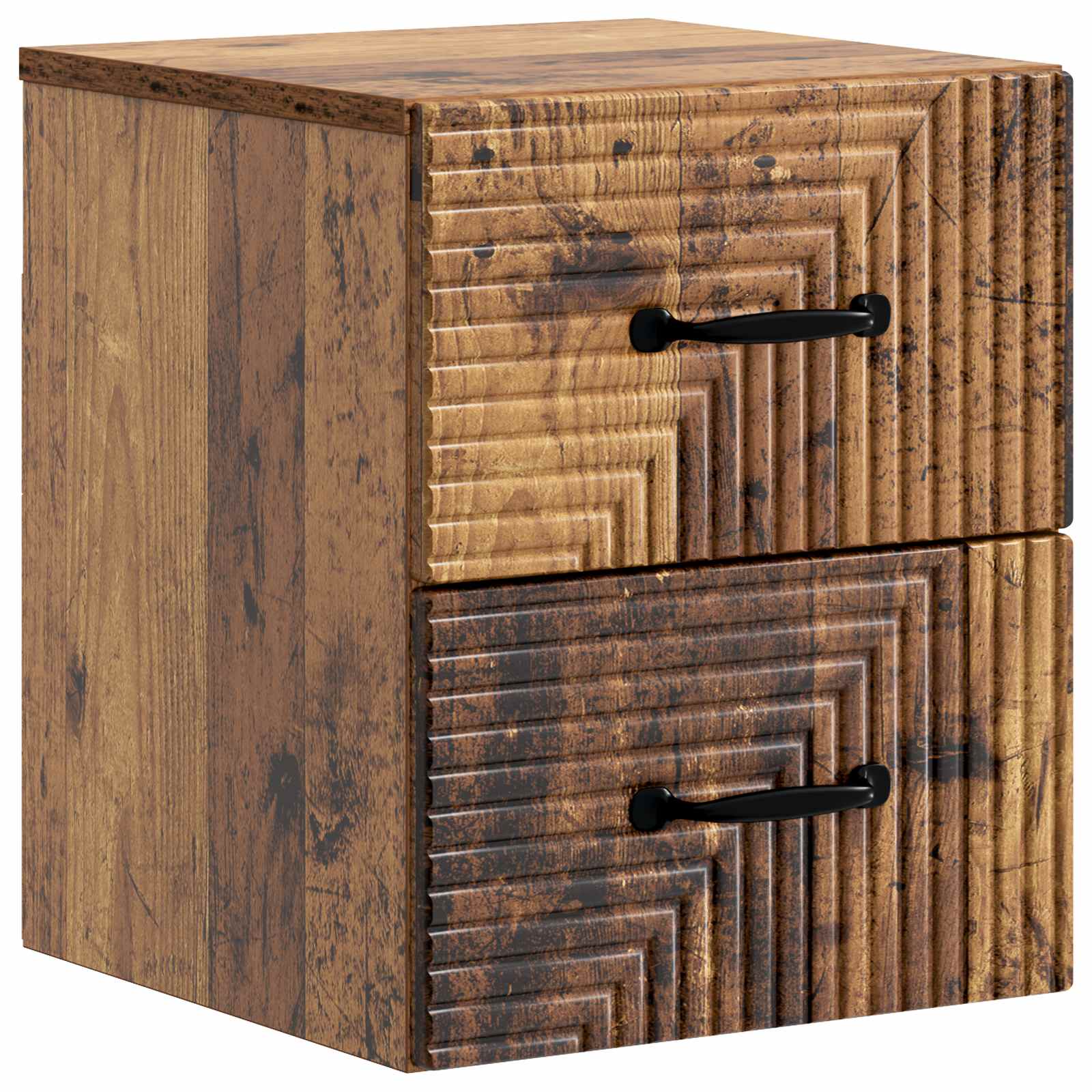vidaXL Wandbeugel Bedkast 2 pcs Wit 34,5 x 33 x 40 cm Bewerkt hout