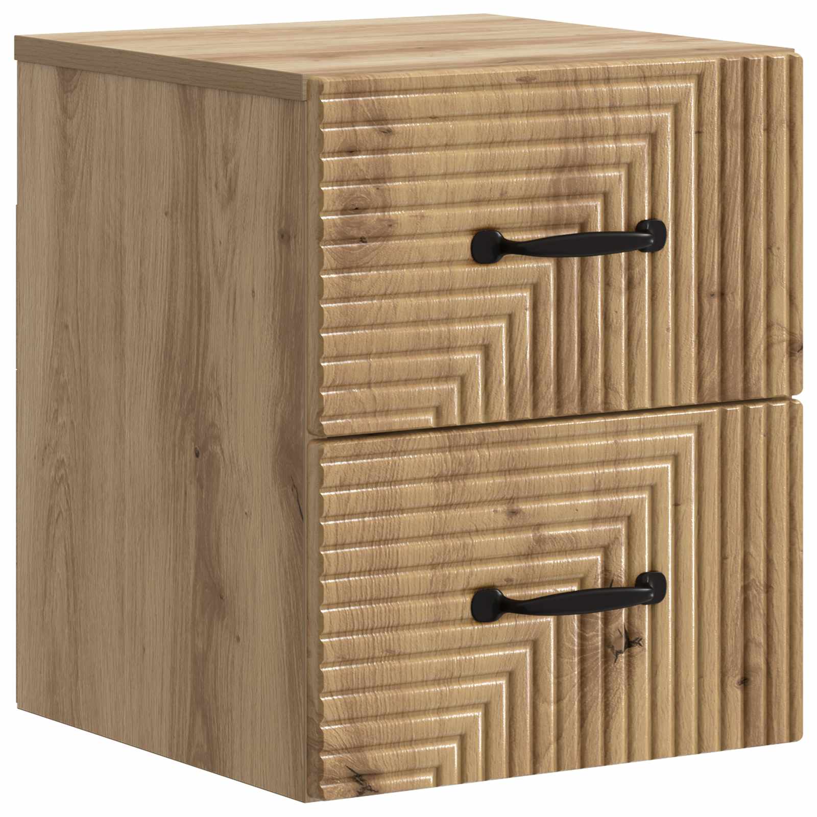 vidaXL Wandbeugel Bedkast 2 pcs Wit 34,5 x 33 x 40 cm Bewerkt hout
