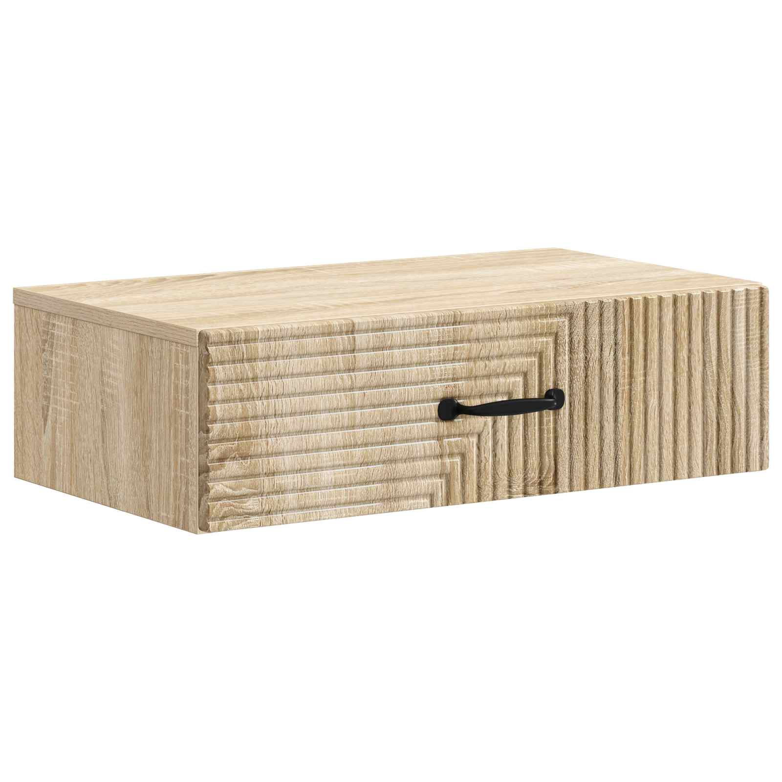 vidaXL Wandmontage Zijtafel Zwart 59 x 34,5 x 17 cm Bewerkt hout