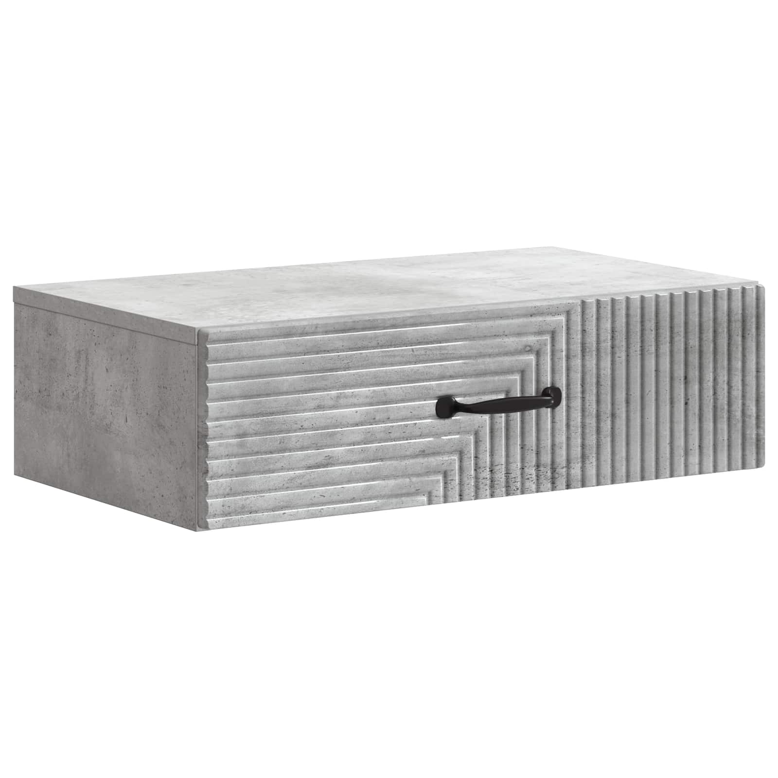 vidaXL Wandmontage Zijtafel Zwart 59 x 34,5 x 17 cm Bewerkt hout