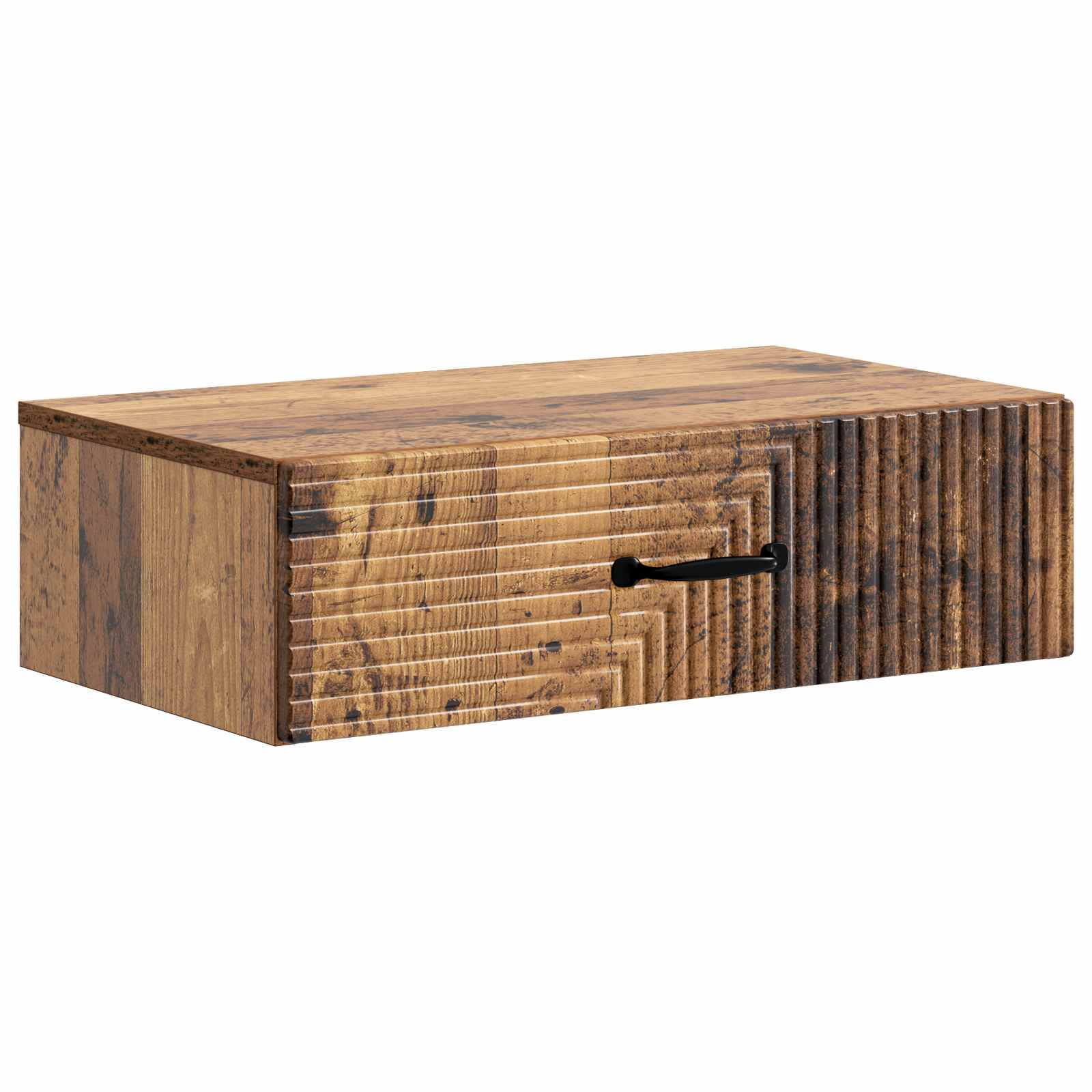 vidaXL Wandmontage Zijtafel Zwart 59 x 34,5 x 17 cm Bewerkt hout
