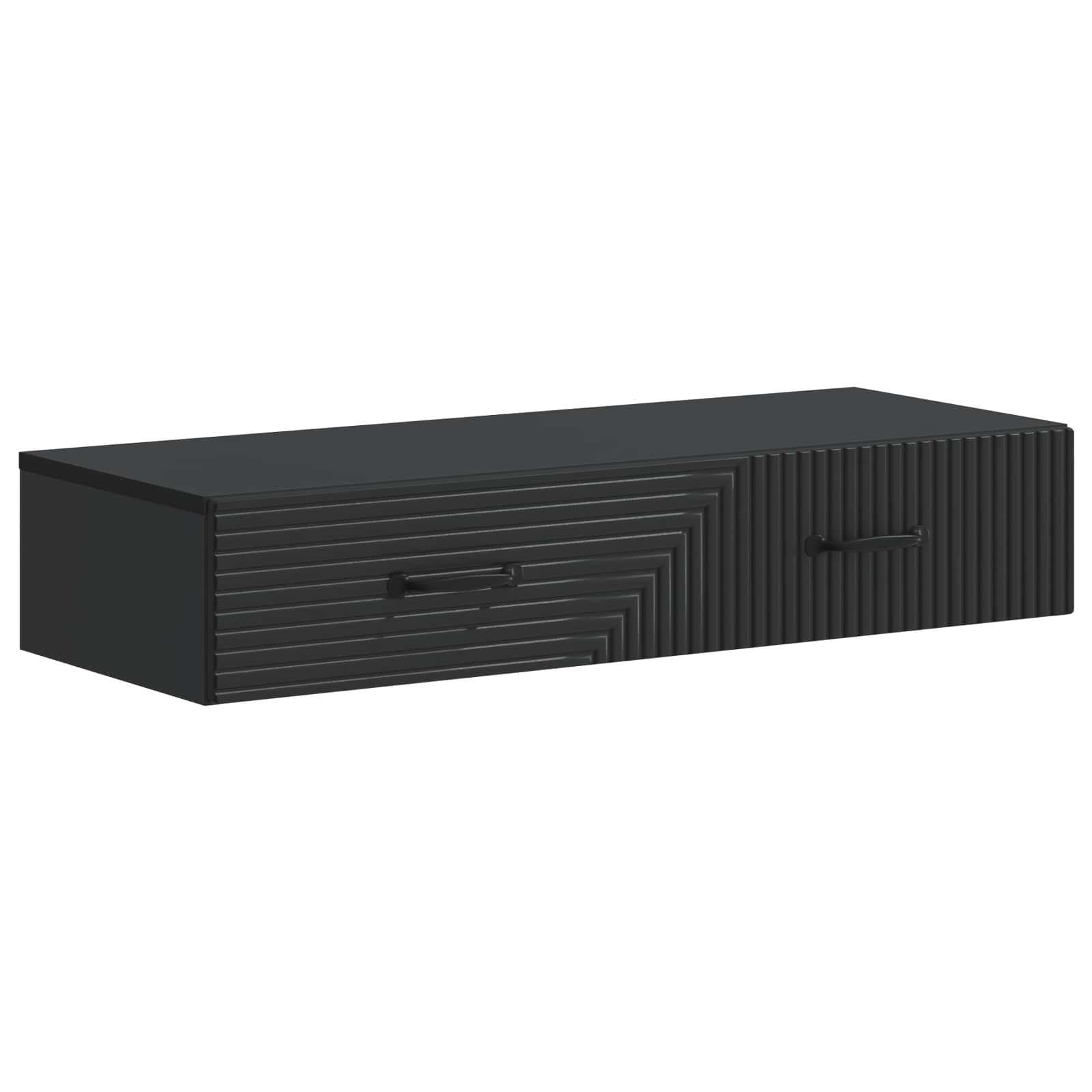 vidaXL Wandmontage Zijtafel Zwart 59 x 34,5 x 17 cm Bewerkt hout