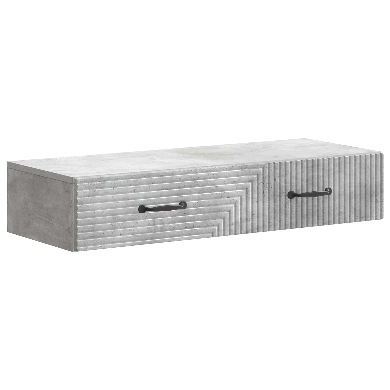 vidaXL Wandmontage Zijtafel Zwart 59 x 34,5 x 17 cm Bewerkt hout