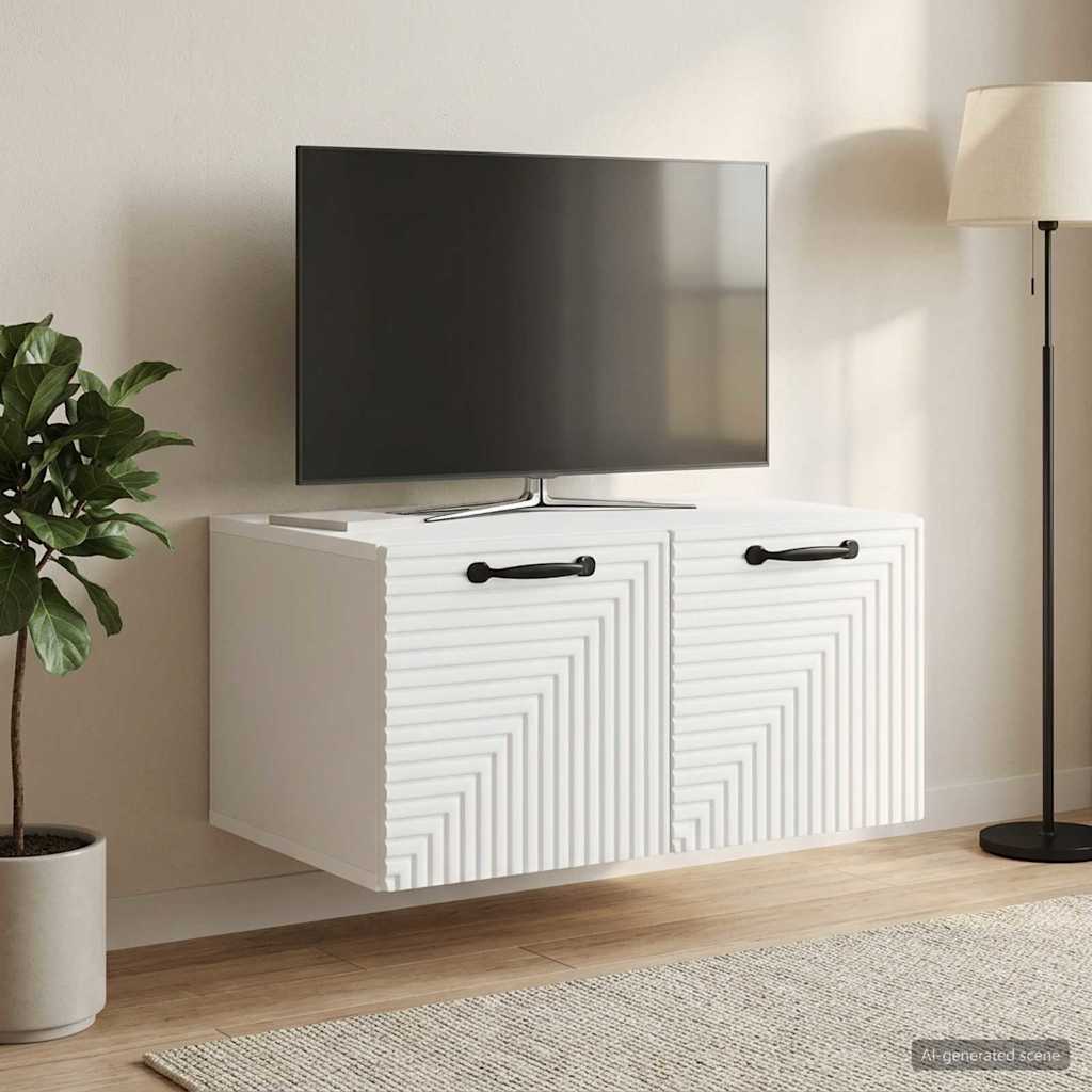 vidaXL Wandbeugel TV-kast Zwart 59,5 x 41 x 30 cm Bewerkt hout