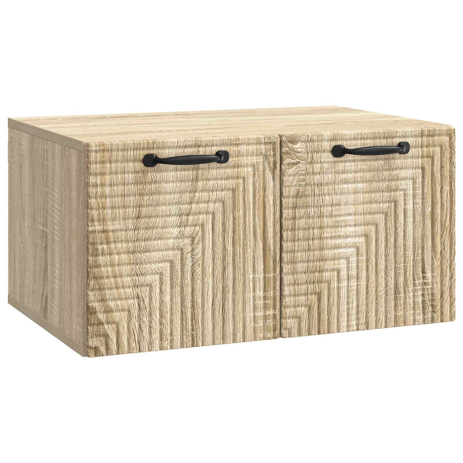 vidaXL Wandbeugel TV-kast Zwart 59,5 x 41 x 30 cm Bewerkt hout
