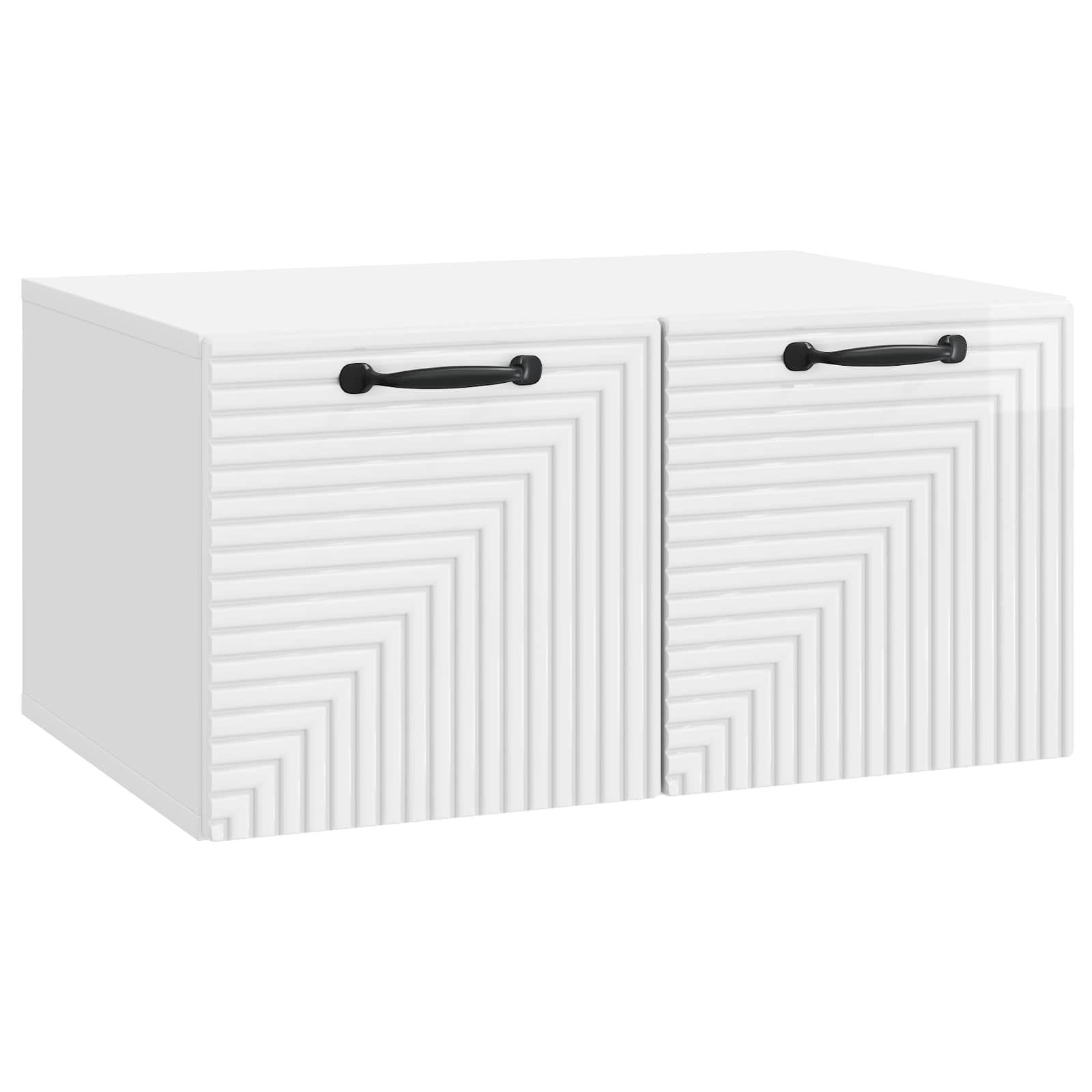 vidaXL Wandbeugel TV-kast Zwart 59,5 x 41 x 30 cm Bewerkt hout