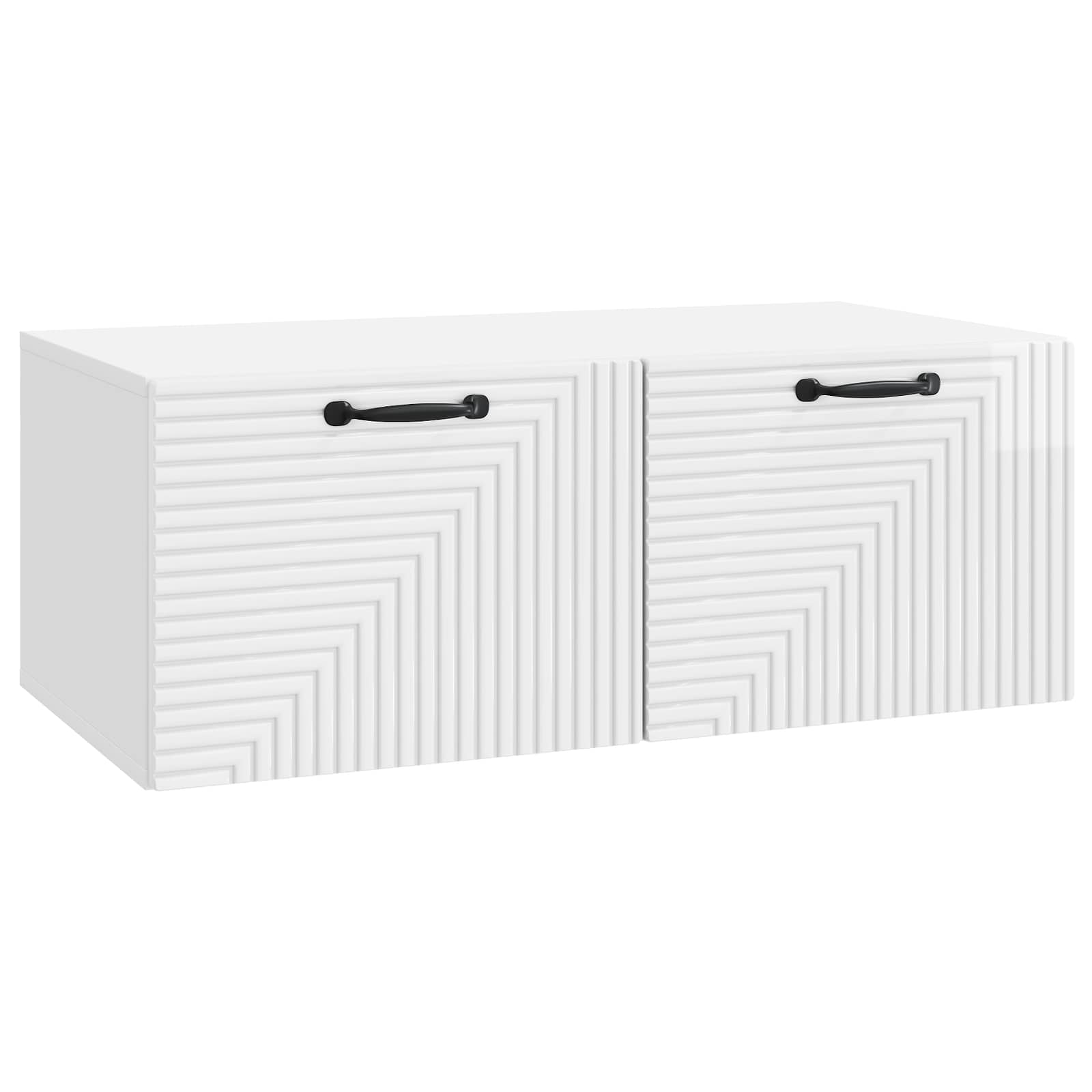 vidaXL Wandbeugel TV-kast Zwart 59,5 x 41 x 30 cm Bewerkt hout