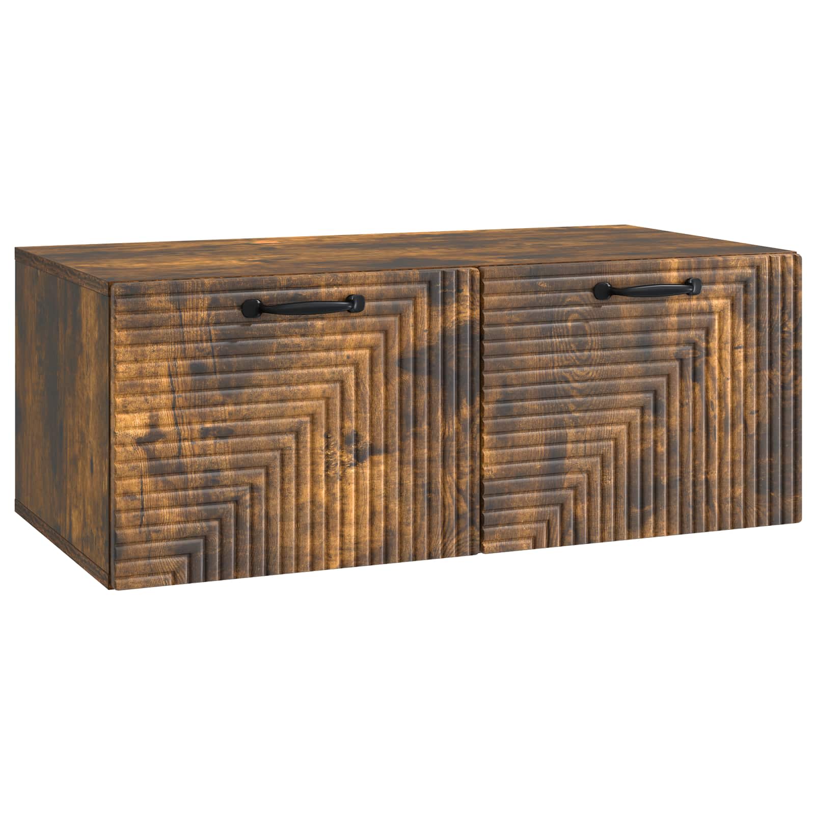 vidaXL Wandbeugel TV-kast Zwart 59,5 x 41 x 30 cm Bewerkt hout