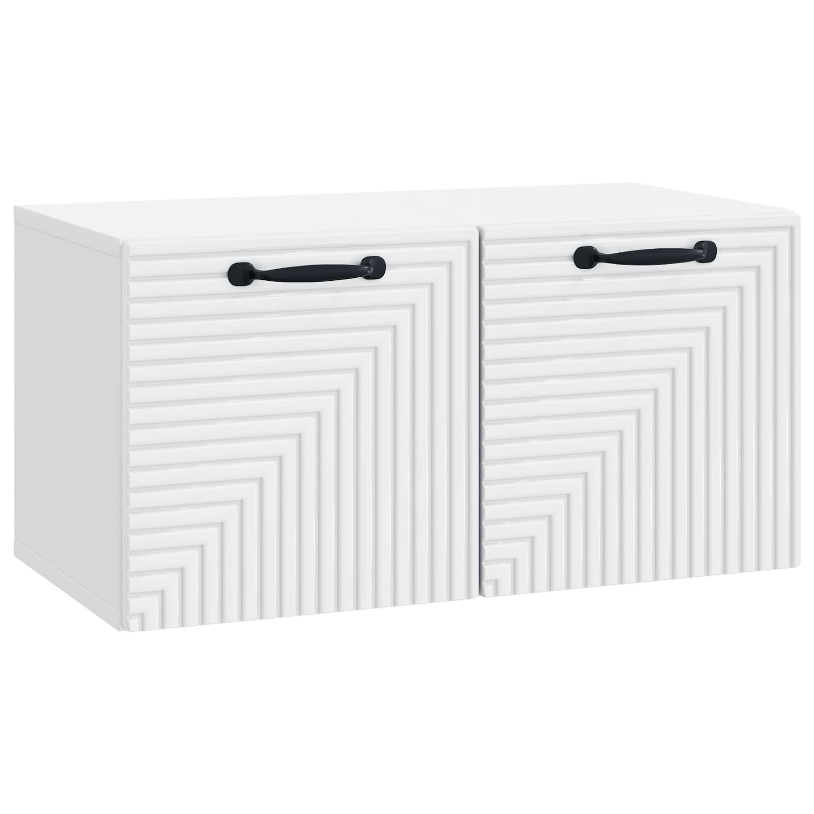 vidaXL Wandbeugel TV-kast Zwart 59,5 x 41 x 30 cm Bewerkt hout