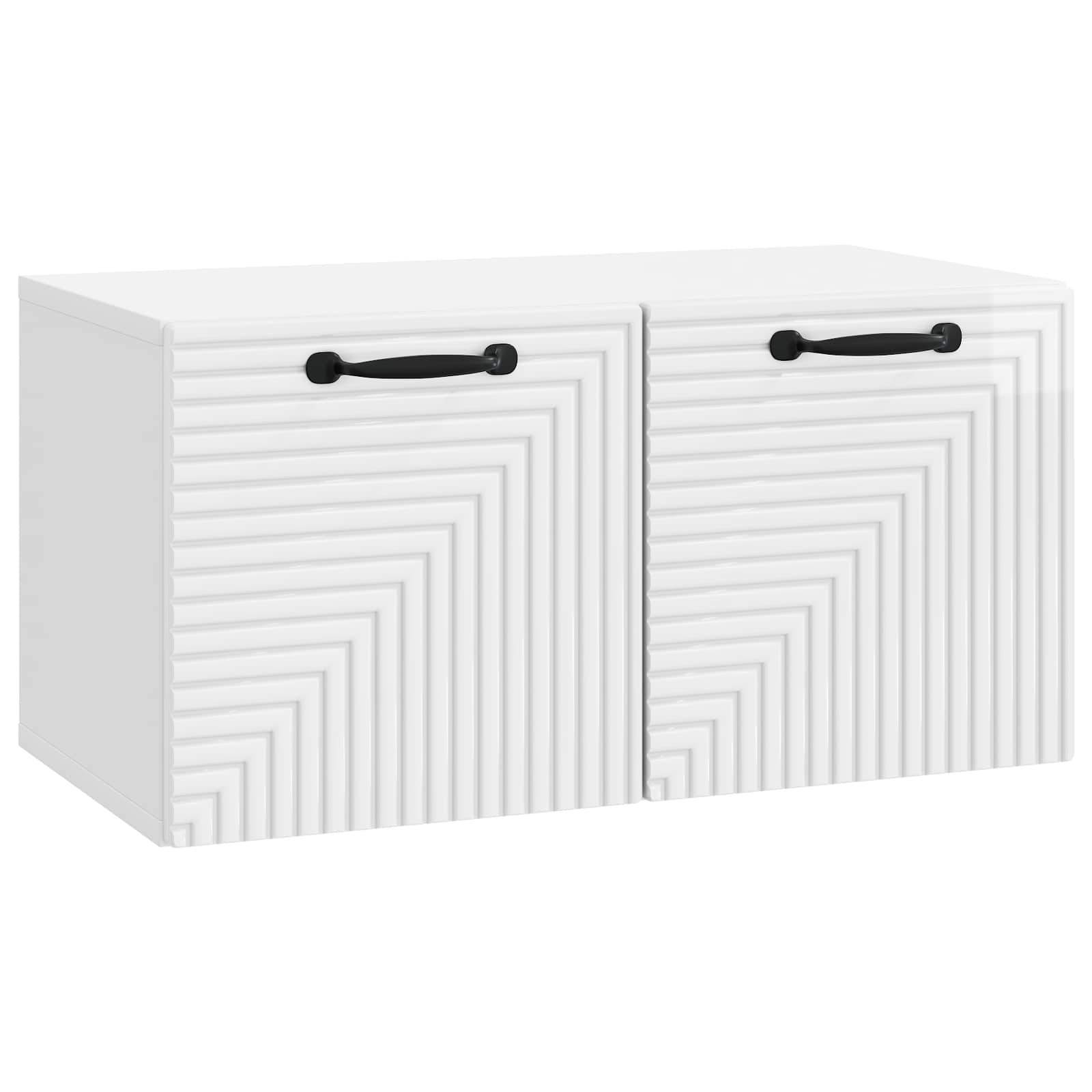 vidaXL Wandbeugel TV-kast Zwart 59,5 x 41 x 30 cm Bewerkt hout