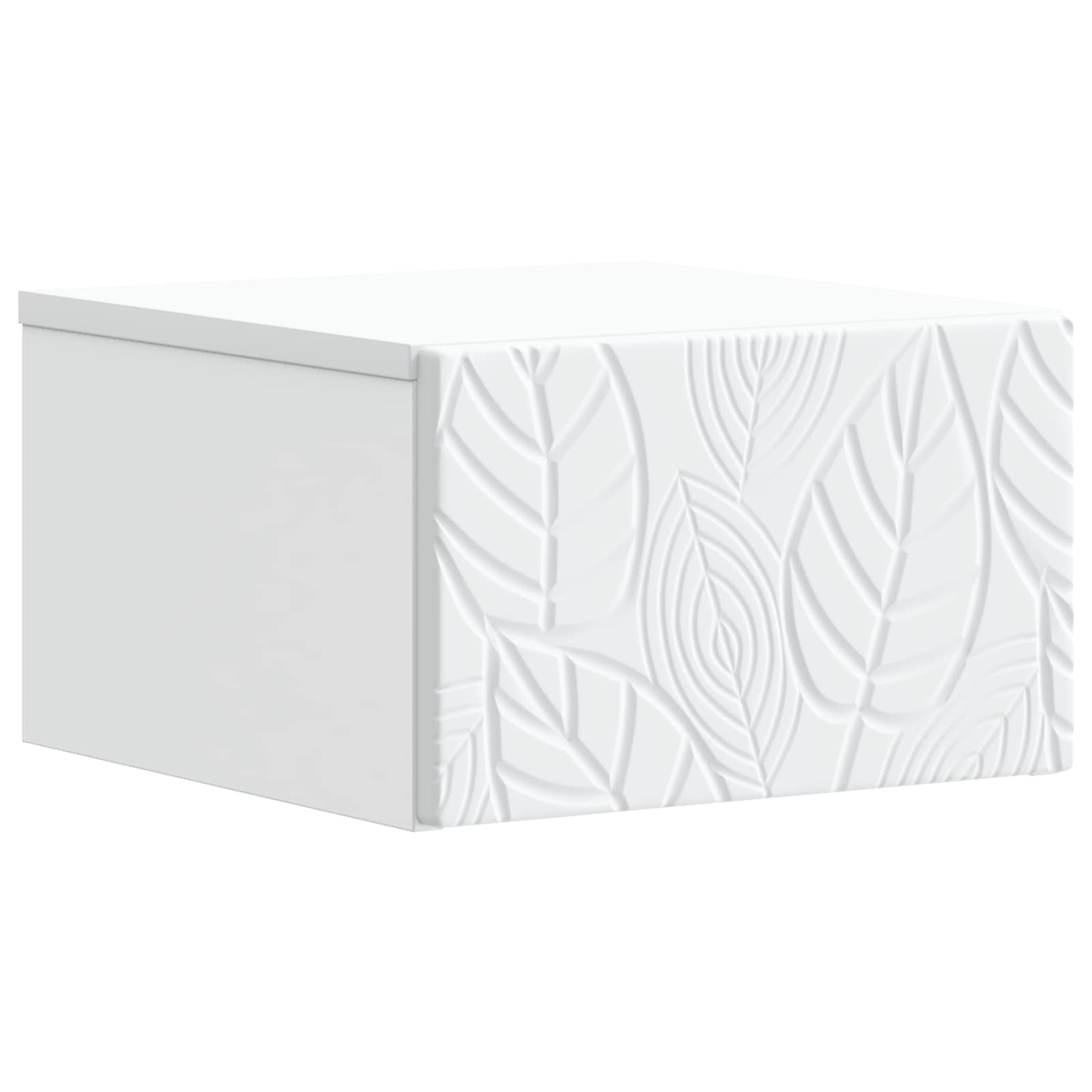 vidaXL Wandmontage Zijtafel Wit 34,5 x 33 x 20 cm Bewerkt hout